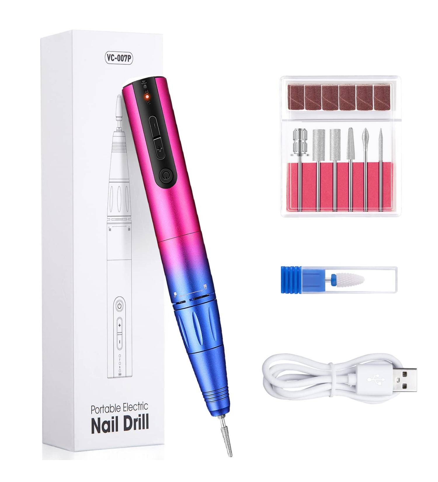 Senignol Cordless Nail Drill - 30000RPM Portable Electric File Kit for Acrylic Nails | 5 Speeds Manicure Pedicure Set - Perfect Christmas Gift for Women - Buy Online on GoSupps.com