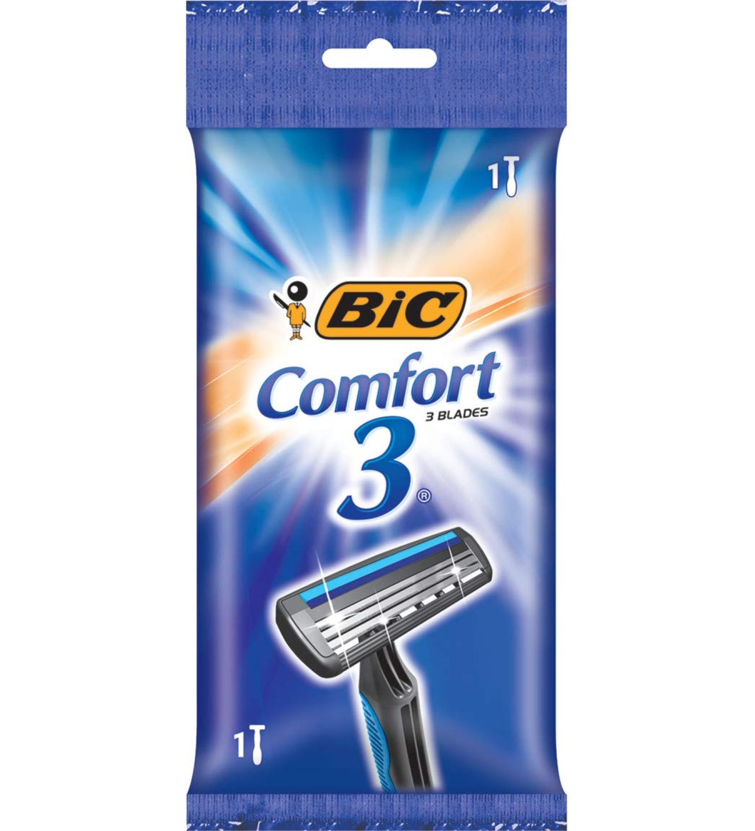 BIC Comfort 3 Men's 3-Blade Disposable Razors - 36 Count, Individually Wrapped - Buy Online on GoSupps.com