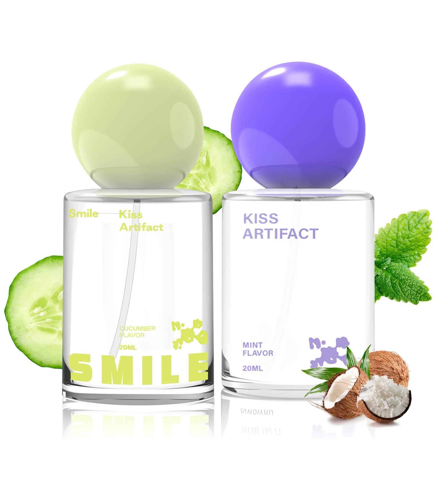 2 Pcs Probiotic Oral Spray for Long-Lasting Freshness Alcohol-Free Oral Spray with Probiotics for Breath Care Promotes Oral Health Convenient Travel-Sized Breath with Mint + Cucumber Flavor - Buy Online on GoSupps.com