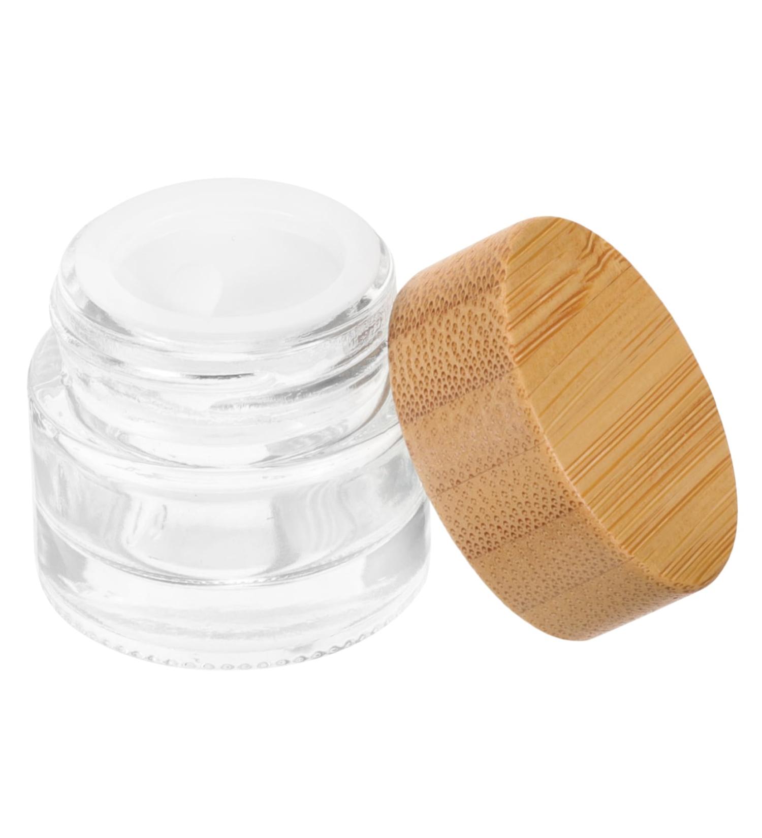HONMEET Glass Jar Containers with Lids Glass Container with Lid Makeup Container Terrarium Fogger Terrariums Small Jar with Lid Body Butters Wood With Cover Travel Small Container - Buy Online on GoSupps.com