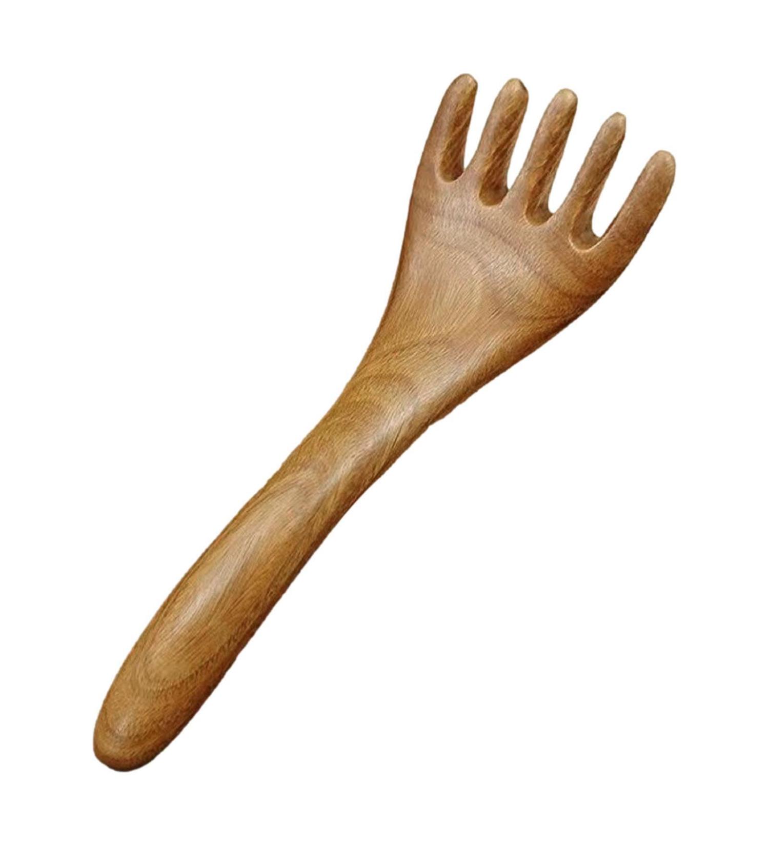 Massage Comb Made of Wood | Five-Claw Multifunction Head | Portable Head Massage Device for Neck & Legs | Remove Moisture & Soothe Skin - Buy Online on GoSupps.com