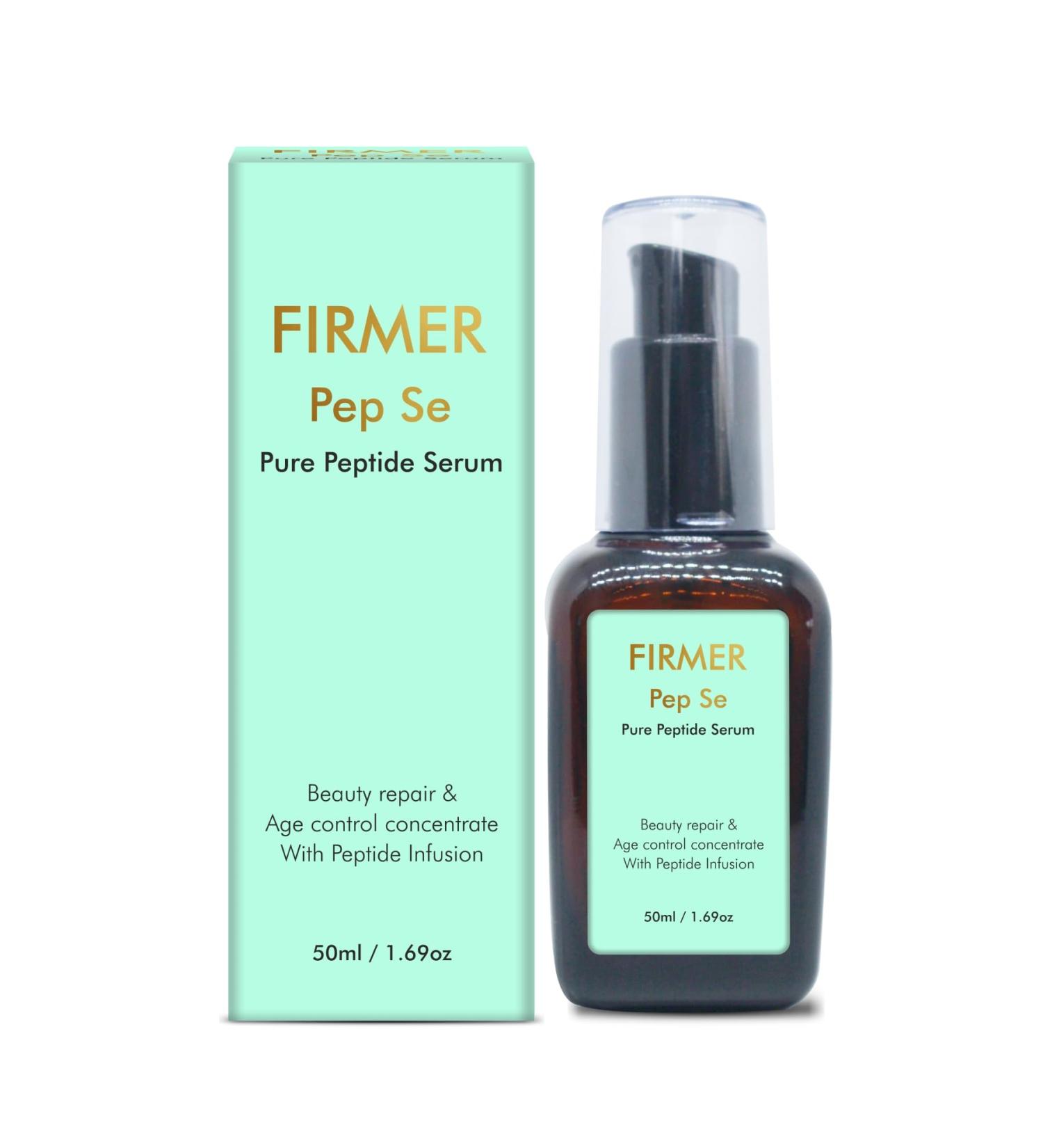 Firmer Pure Peptide Serum - Boost Collagen & Elastin Reduce Fine Lines & Wrinkles Hydrating Facial & Neck Serum for Men & Women - 50 ML - Buy Online on GoSupps.com