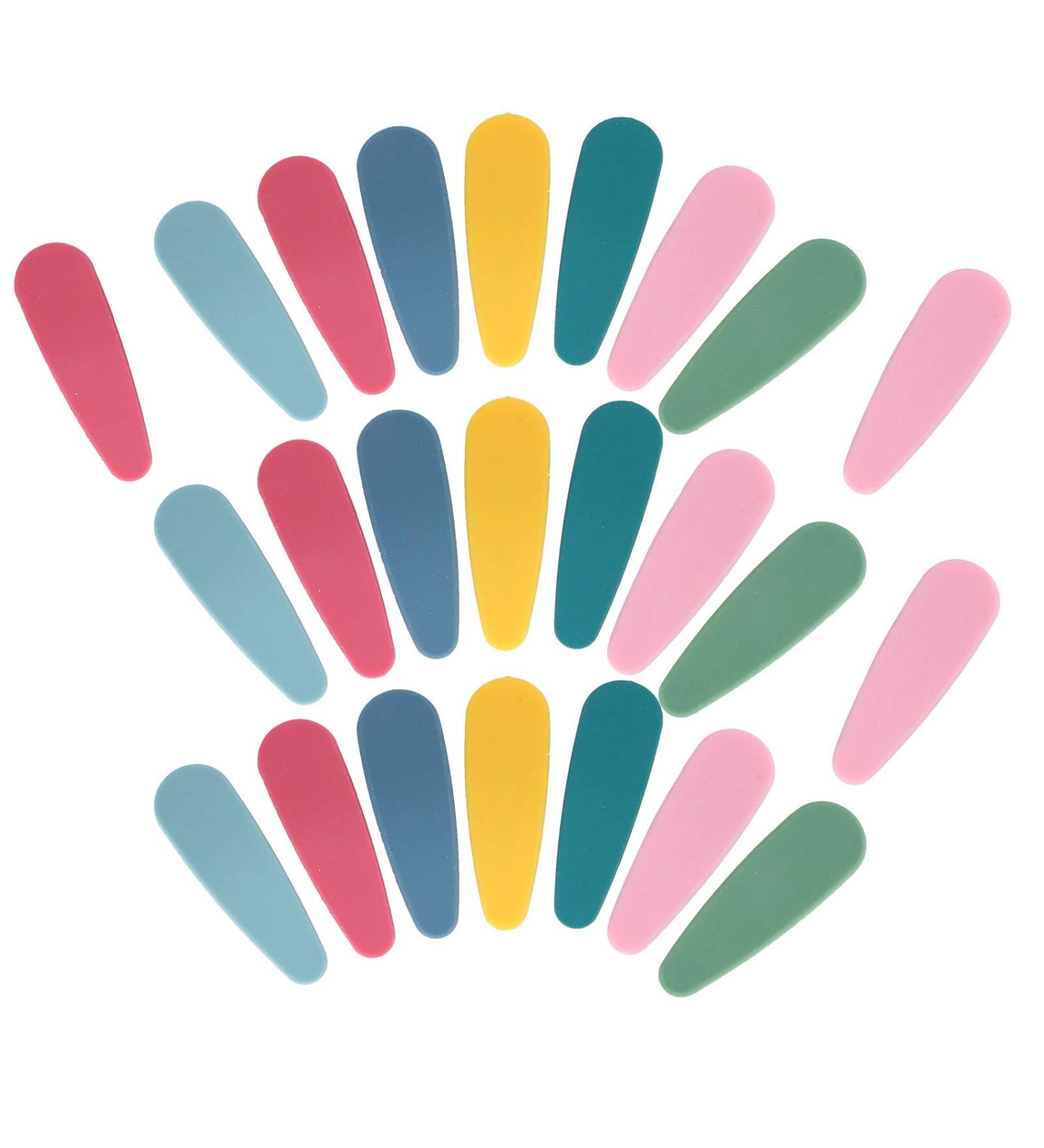 24-Pack Metal Snap Hair Clips for Women & Girls - Colorful Ponytail Holders & Hair Accessories - Buy Online on GoSupps.com