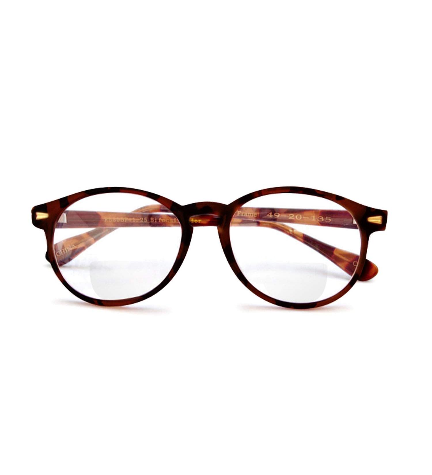 Classic Stylish Bifocal Round Reading Glasses for Men & Women - 3.00 Brown | International Shipping Available - Buy Online on GoSupps.com