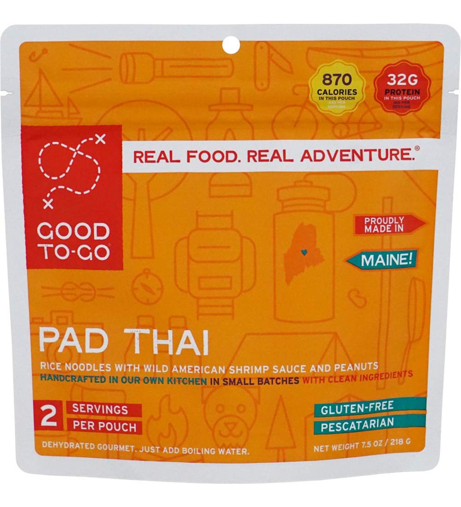 GOOD TO-GO Pad Thai | Dehydrated Backpacking & Camping Food | Lightweight & Easy to Prepare | Double Serving - Buy Online on GoSupps.com