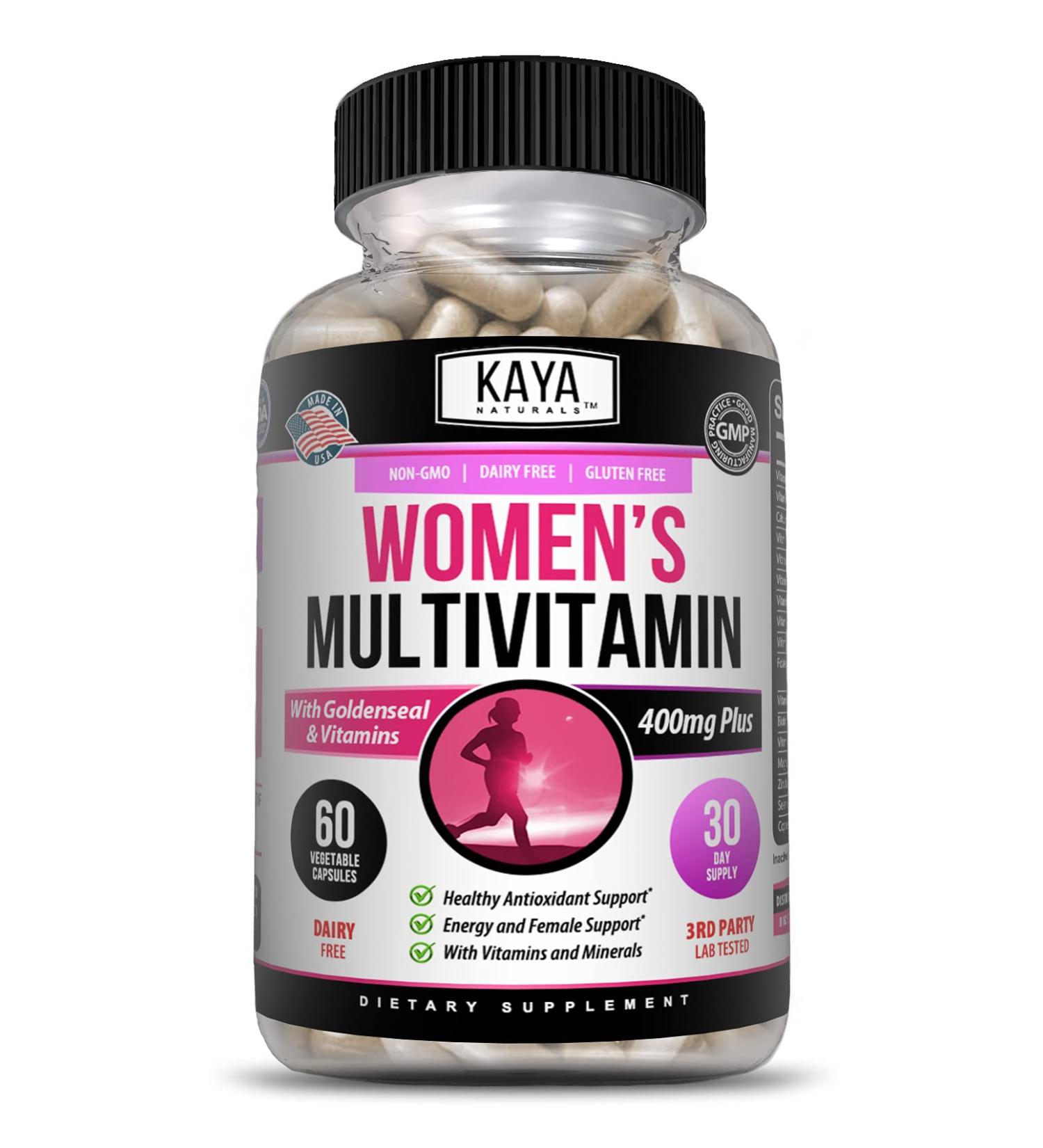 Kaya Naturals Women's Multivitamin - Antioxidant & Immune Support - Energy Boost - 60 Count - Buy Online on GoSupps.com