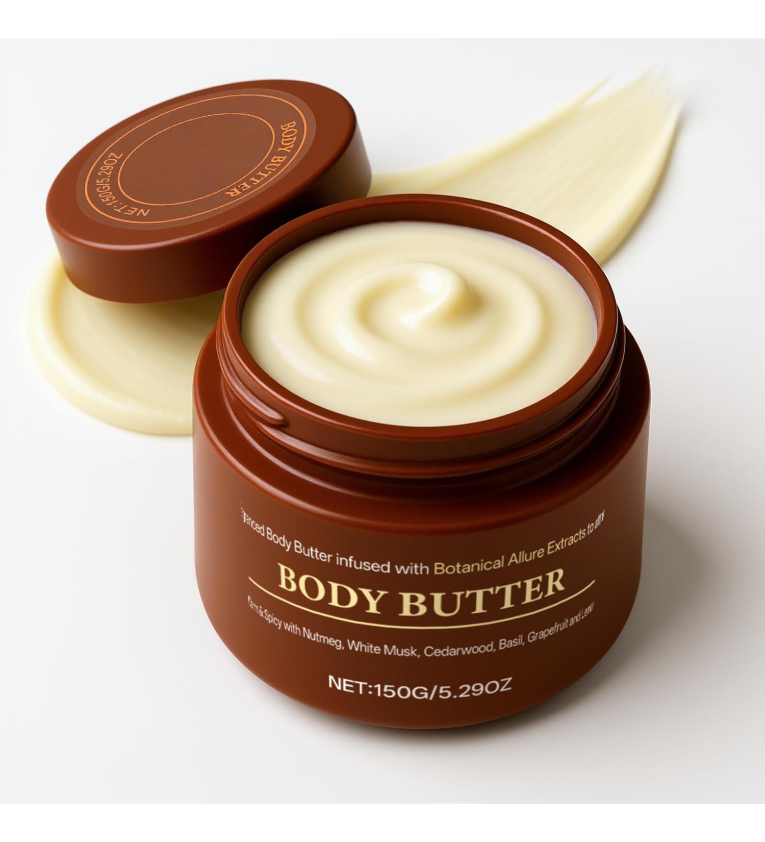 Roseblem Body Butter for Men Cologne-Infused Moisturizer & Scent Balm With Shea Butter & Musk Long-Lasting Hydration & Fragrance Alcohol-Free For Dry & Sensitive Skin 5.29OZ - Buy Online on GoSupps.com