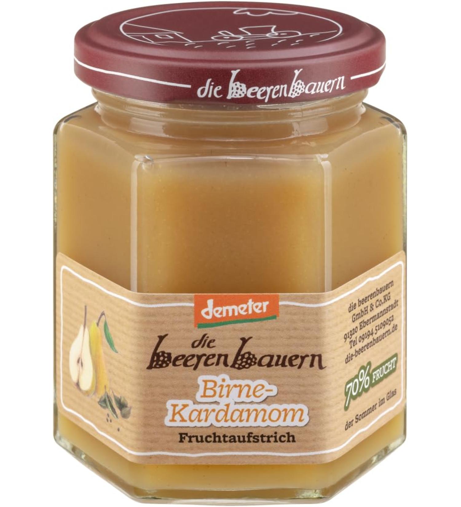 Die Beerenbauern Organic Pear and Cardamom Spread (6 x 200g)