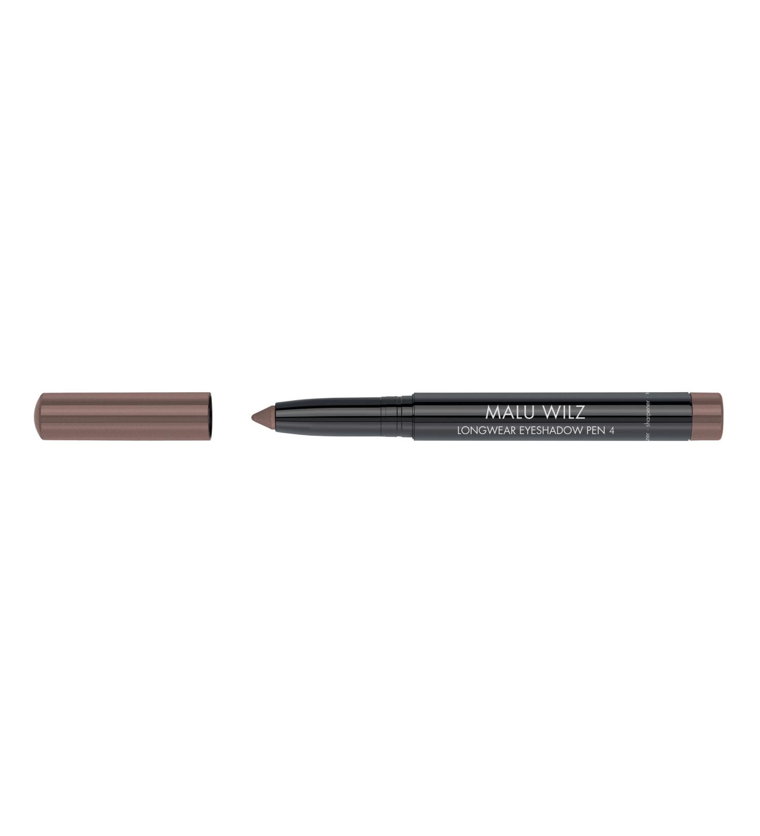 Malu Wilz Longwear Eyeshadow Pen No.4 Shimmering Gray Fog - Waterproof eyes shadow pen with shimmering finish highly pigmented creamy -tender texture