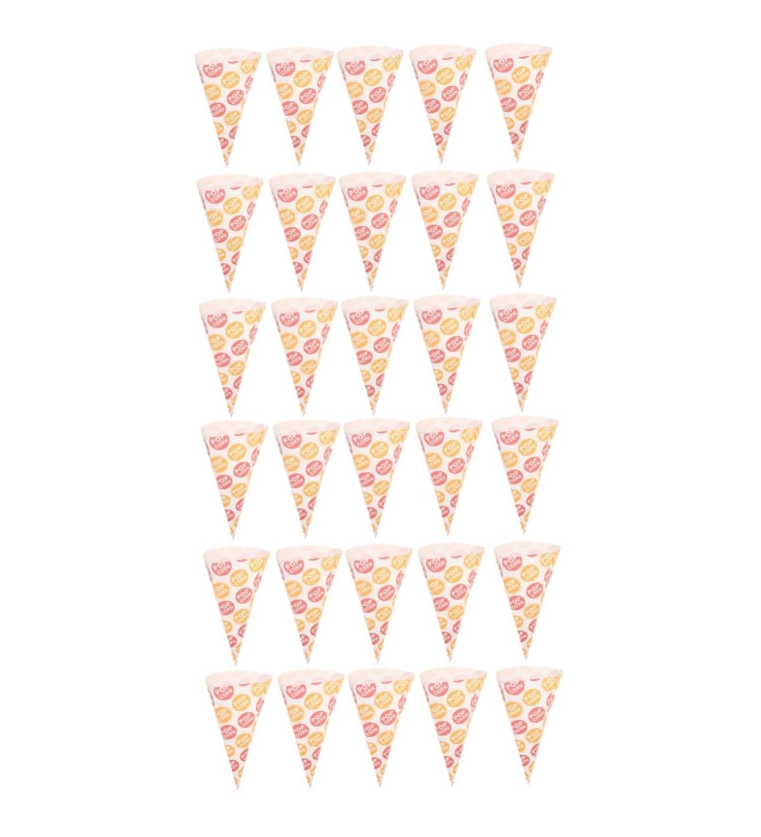 MAGICLULU 100 Pcs Popcorn Bag Paper Bags Goodie Bag Treats for Candy Party Cone Bags Paper Cones Clear Packing Bags Wedding Cone Bags Christmas Cone Bags Marshmallows Child Snack Mini - Buy Online on GoSupps.com