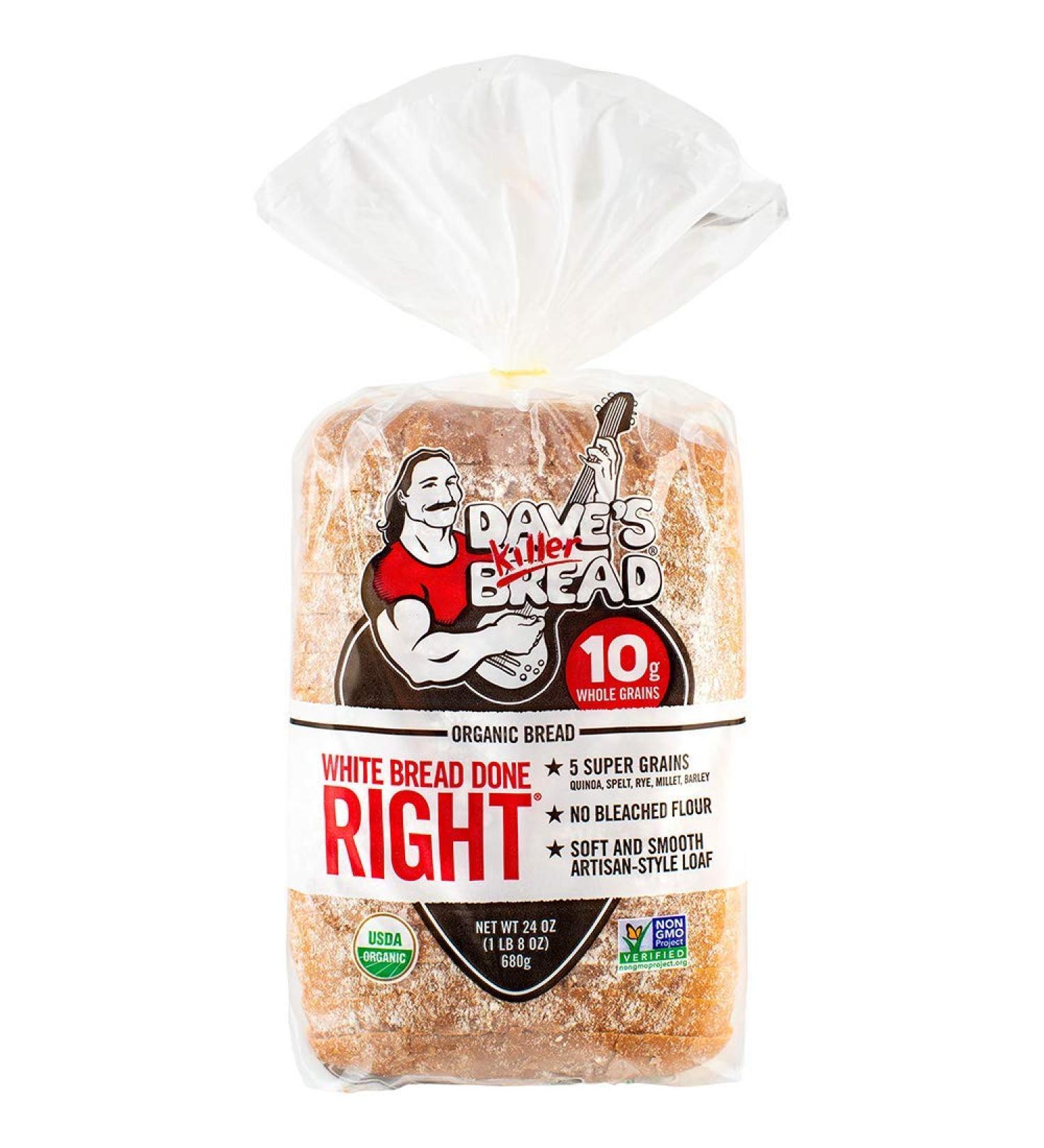 Daves Killer Bread Organic White Bread 24 oz - Premium Quality Loaf - Buy Online on GoSupps.com