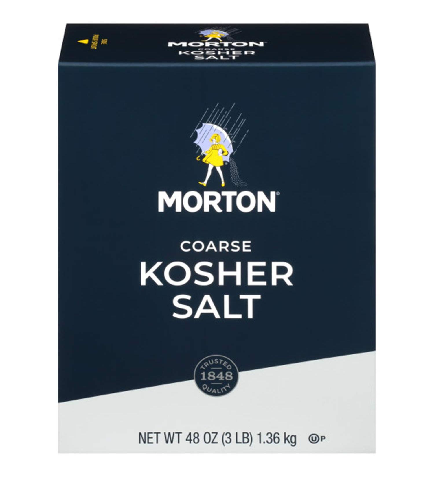 Morton Coarse Kosher Salt - 48oz | Authentic Flaky Texture for Seasoning and Cooking - Buy Online on GoSupps.com