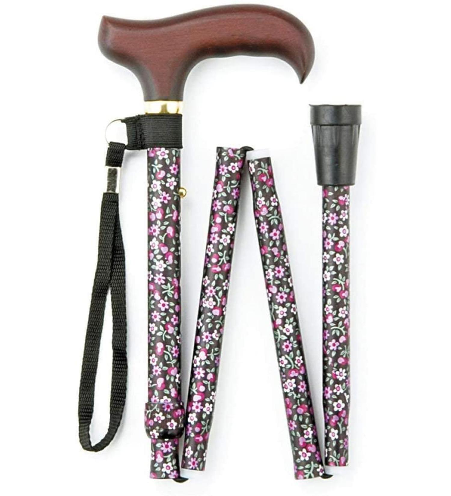 Walking Stick Folding Cane Walking Crutch Stick Foldable Telescopic Walking Canes for Elderly Walking Aid Yearn for Run forward - Buy Online on GoSupps.com