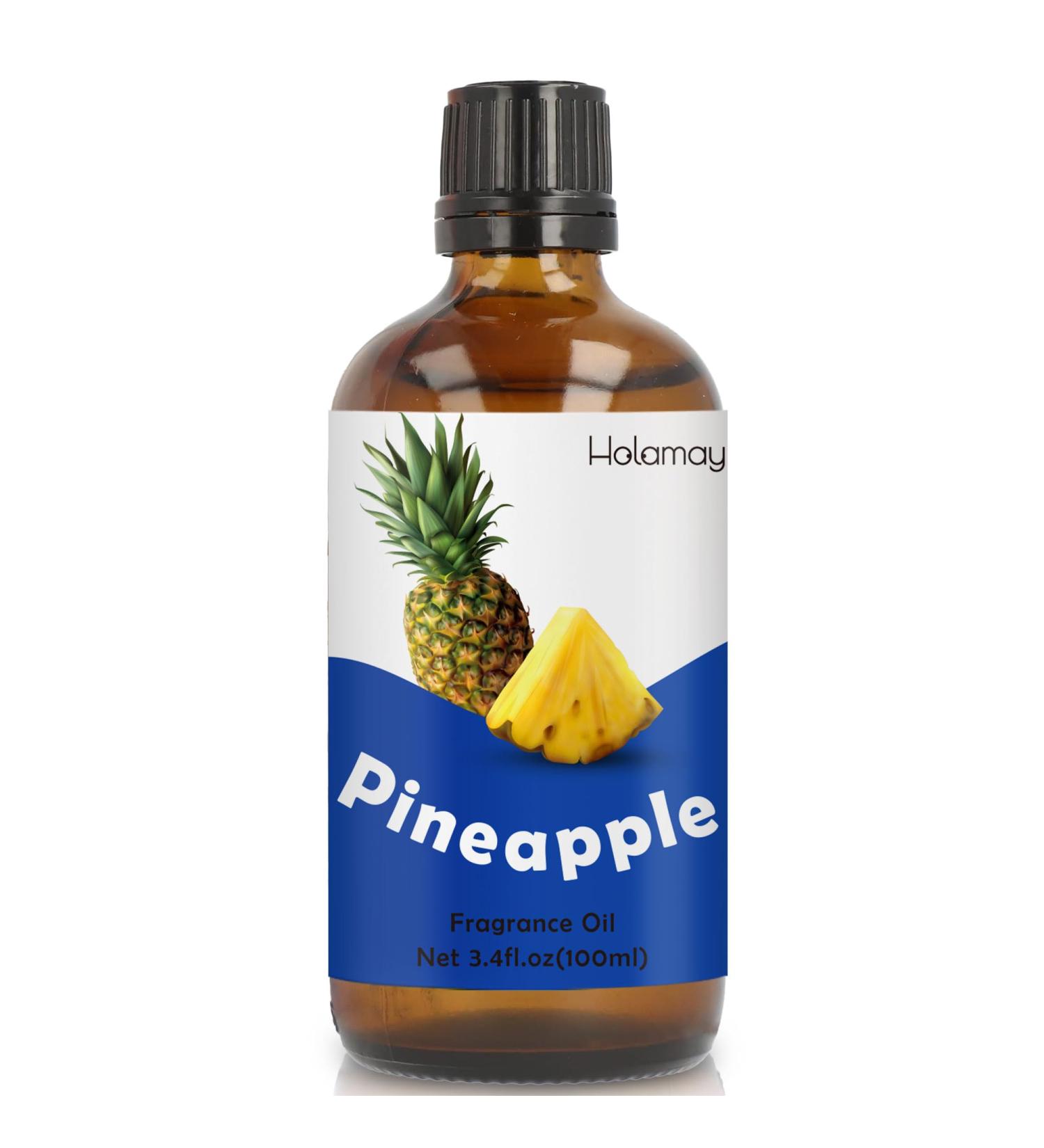 Holamay Pineapple Fragrance Oil 3.4 fl.oz/100 ml Single Fruit Essential Oil Premium Candle Making Scents Fragrance Oil for Soap Making Diffuser Oils for Home - Buy Online on GoSupps.com