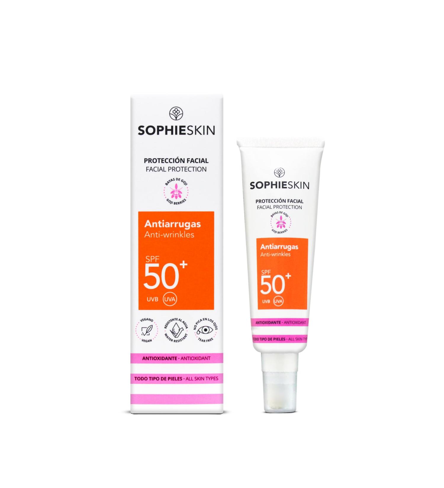 Sophieskin Anti-Wrinkle Sun Cream SPF 50 (50 ml) - Buy Online on GoSupps.com