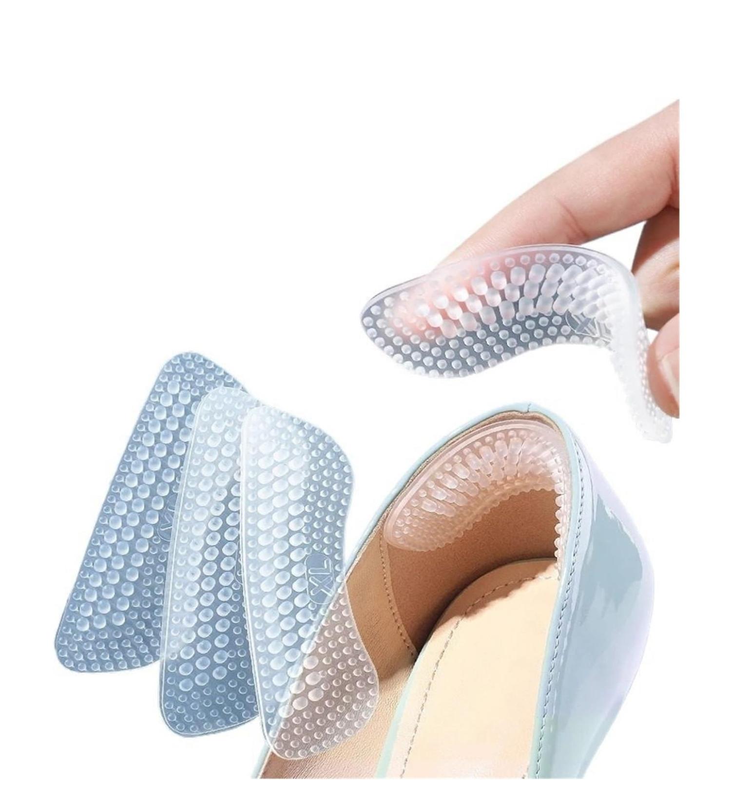 Silicone Heel Stickers - Comfortable Grips for Women & Men | Heel Cushions & Pads for Foot Care (XL-Transparent - Buy Online on GoSupps.com