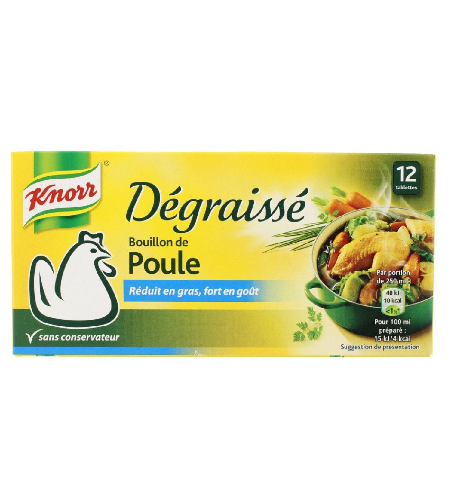 Knorr Defatted Chicken Bouillon 12 Cubes 120 g - Buy Online on GoSupps.com
