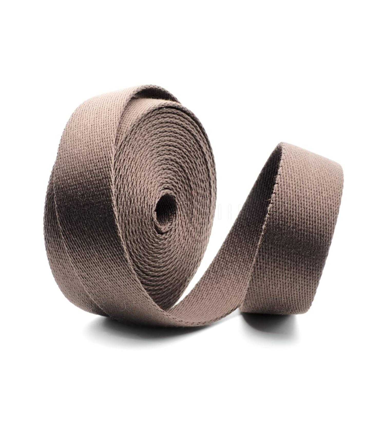 CRAFTMEMORE Heavy Cotton Webbing - High Density Luxury Bag Strap, 1 1/4 Inch x 5 Yards Chocolate - Buy Online on GoSupps.com