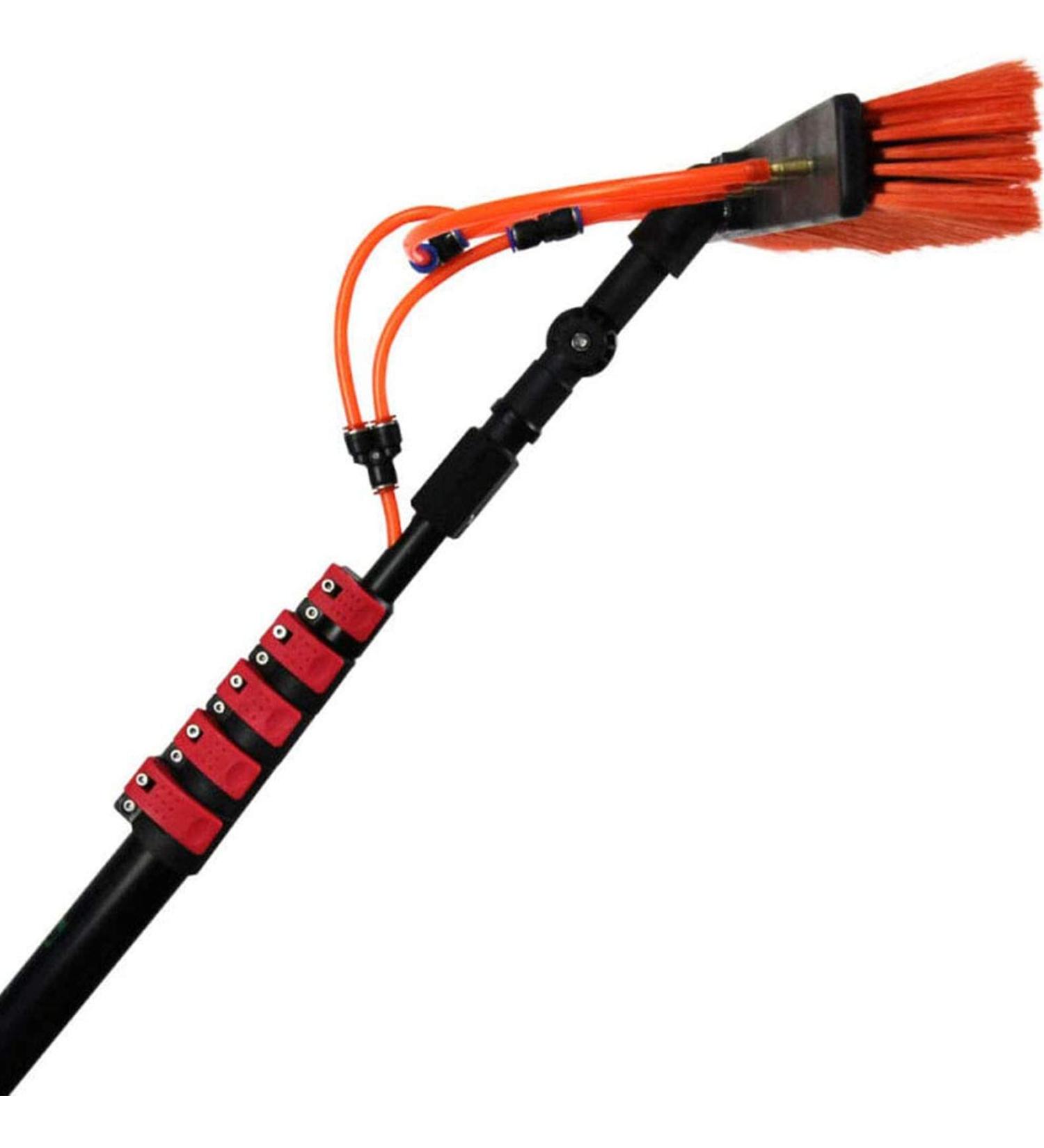 photovoltaic cleaner Window Cleaning Pole Window Cleaning Pole Water Fed Telescopic Brush Extendable Cleaner Conservatory Roof Water Fed Pole Kit Hose Fed Pole Window Cleaning Brush 35cm Brush Head 8M/27FT - Buy Online on GoSupps.com