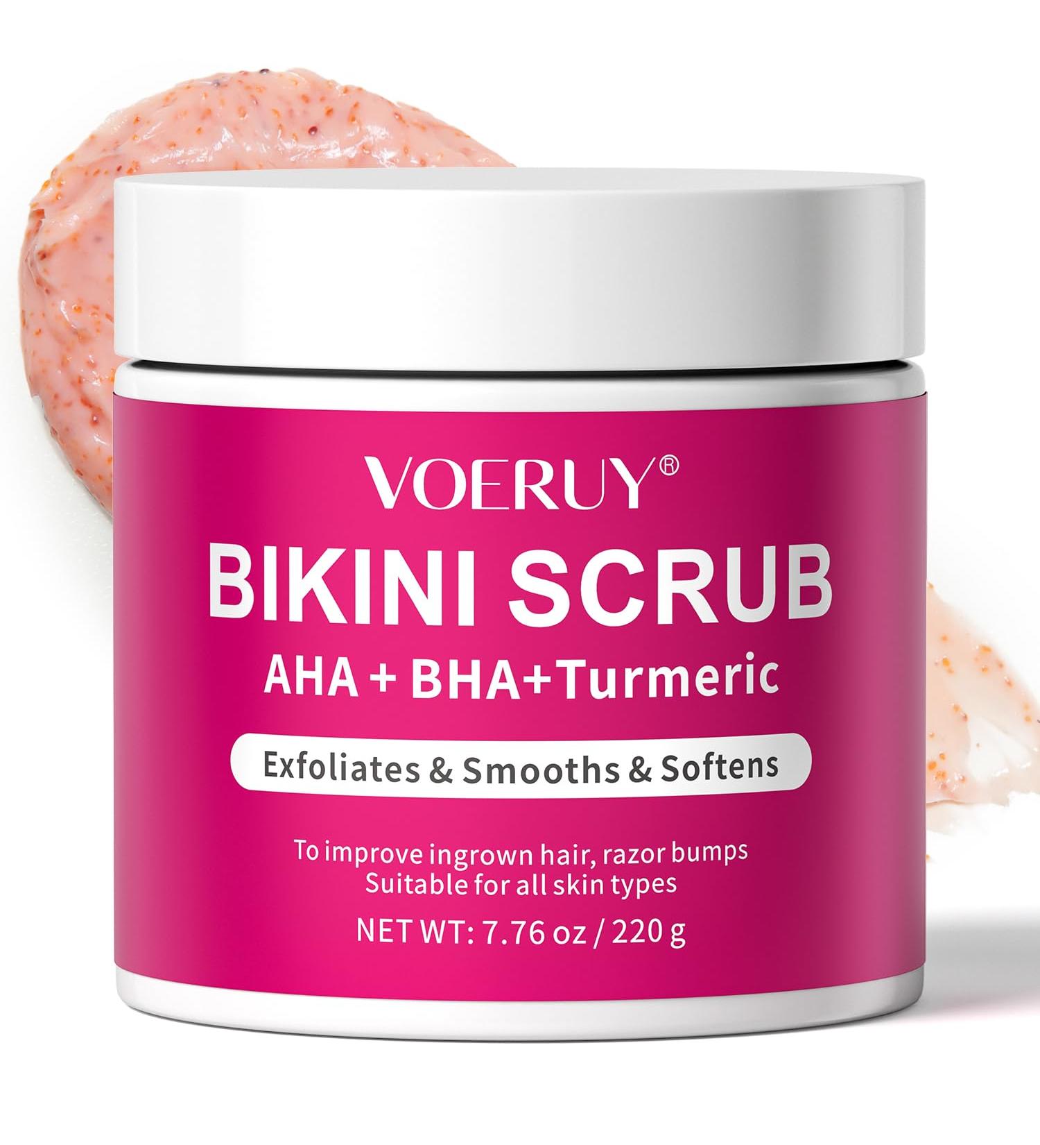 Riso Della Corte Ba Bikini Scrub with 10 AHA+BHA and turmeric for the armpit area removes ingrown hairs and razor bumps hydrates and nourishes the skin evens the complexion exfoliates 220 g - Buy Online on GoSupps.com