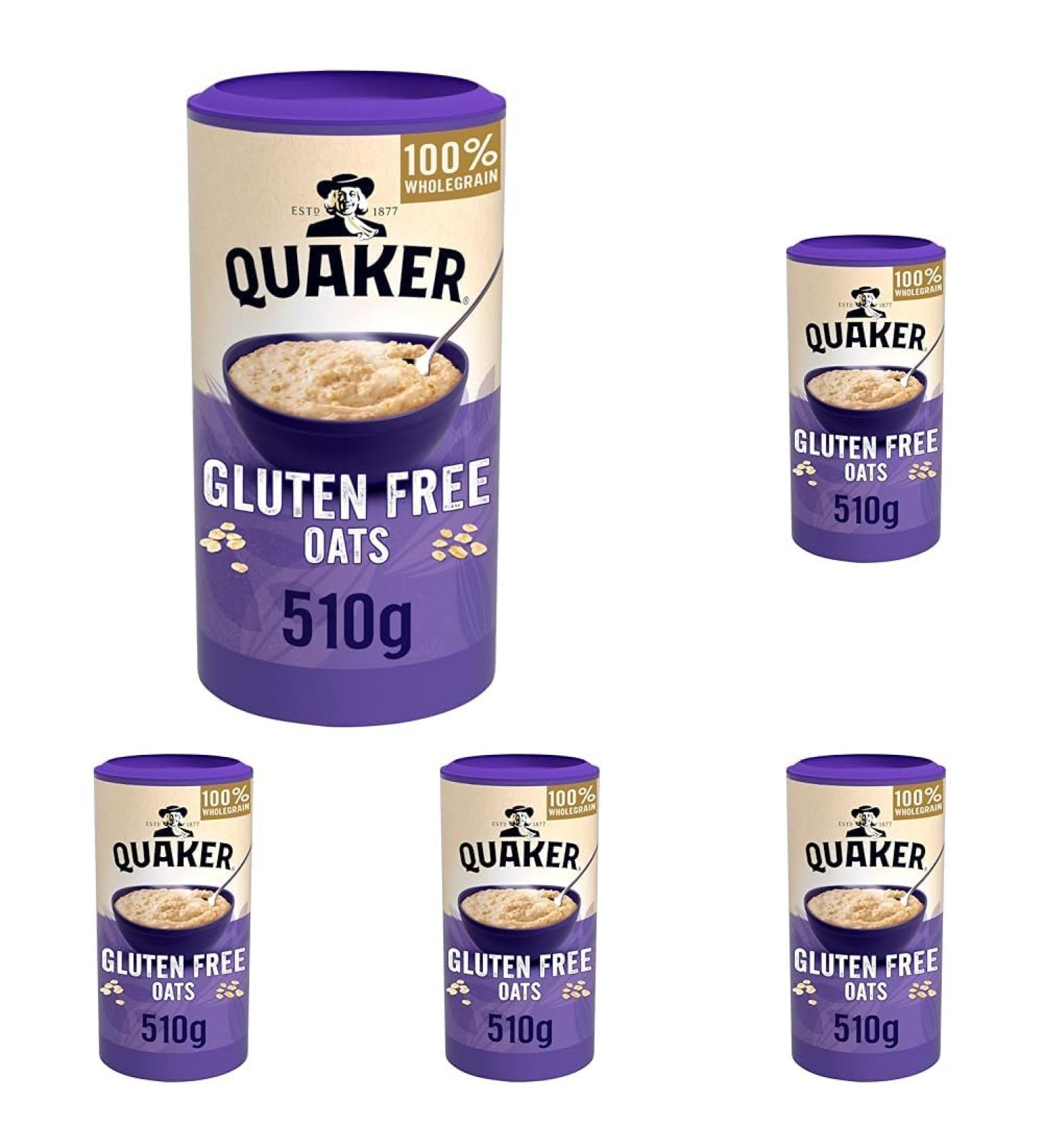 Quaker Gluten Free Original Porridge Oats 510 g (Pack of 5) - Buy Online on GoSupps.com