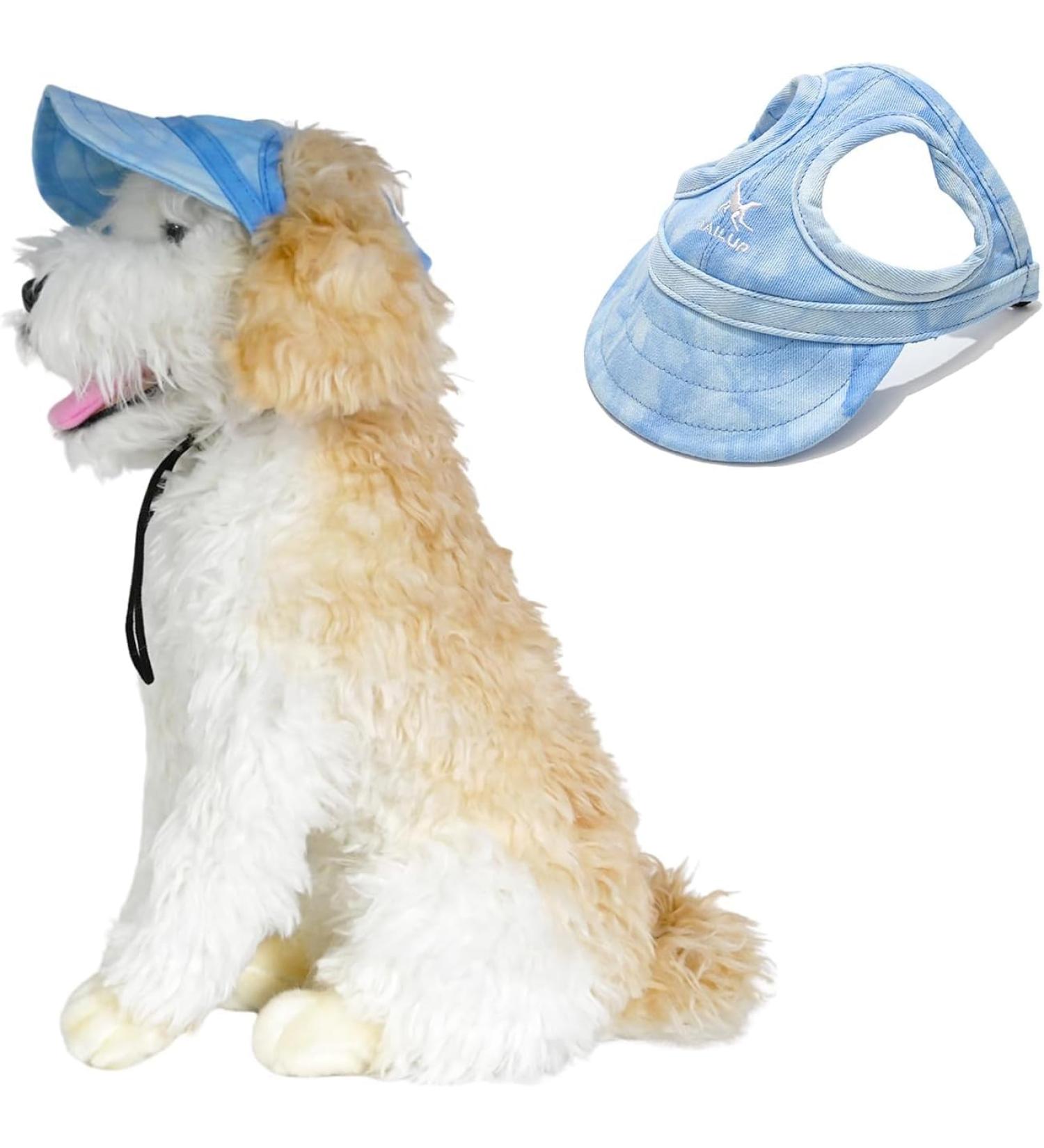 Buy BT BEAR Baseball Cap for Dogs Adjustable Ear Holes XL Batik Blue Perfect for Summer Travel & Sports | Small & Medium Dogs - Buy Online on GoSupps.com