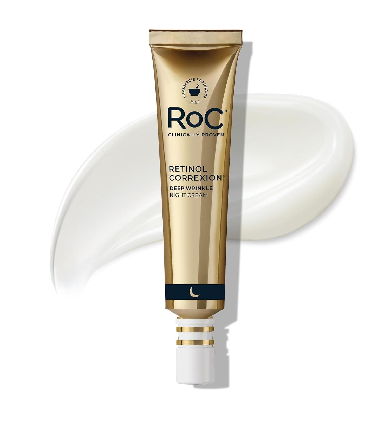 RoC Retinol Correxion Deep Wrinkle Night Cream - 1 oz | Anti-Aging Skin Care - Buy Online on GoSupps.com