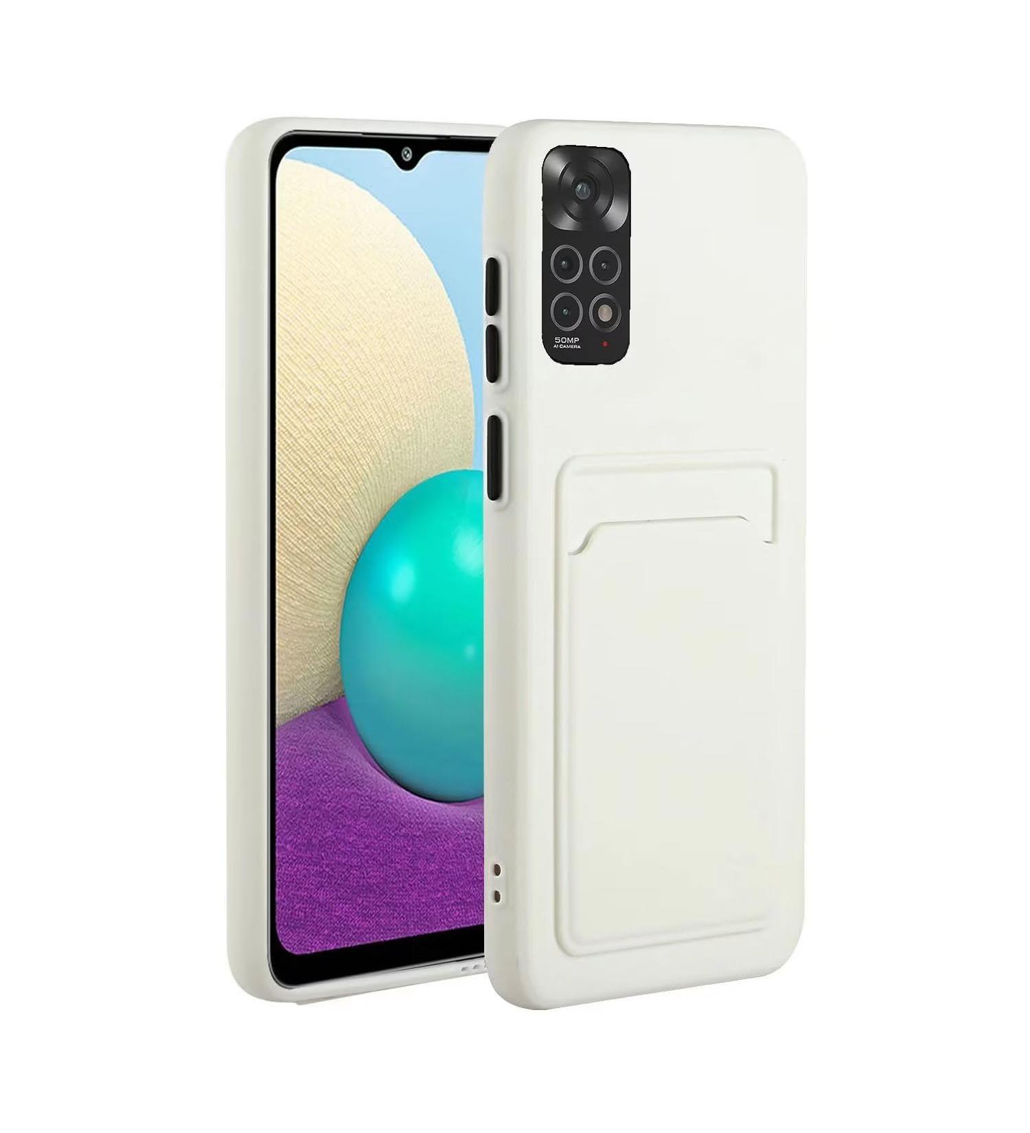 Shop Tivenfezk Nadoli Silicone Shell for Xiaomi Redmi Note 11 Pro - Ultra Thin Shockproof Scratch-Resistant Wallet Case with Credit Card Holder - White - Buy Online on GoSupps.com