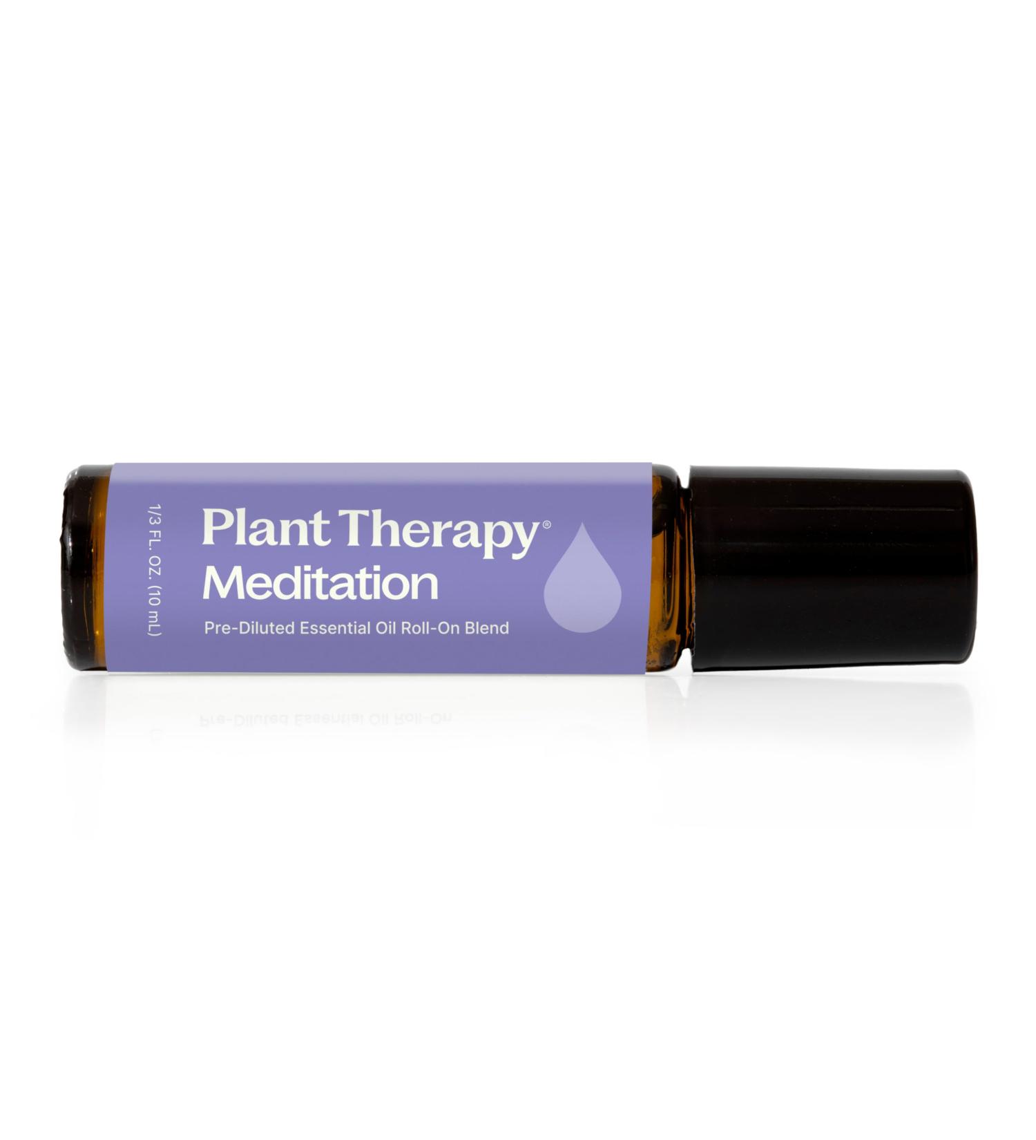 Plant Therapy Meditation Essential Oil Blend Pre-Diluted Roll-On 100 mL (1 oz) 100% Pure Pre-Diluted Calming Aromatherapy for Yoga Mediation and Self Care - Buy Online on GoSupps.com
