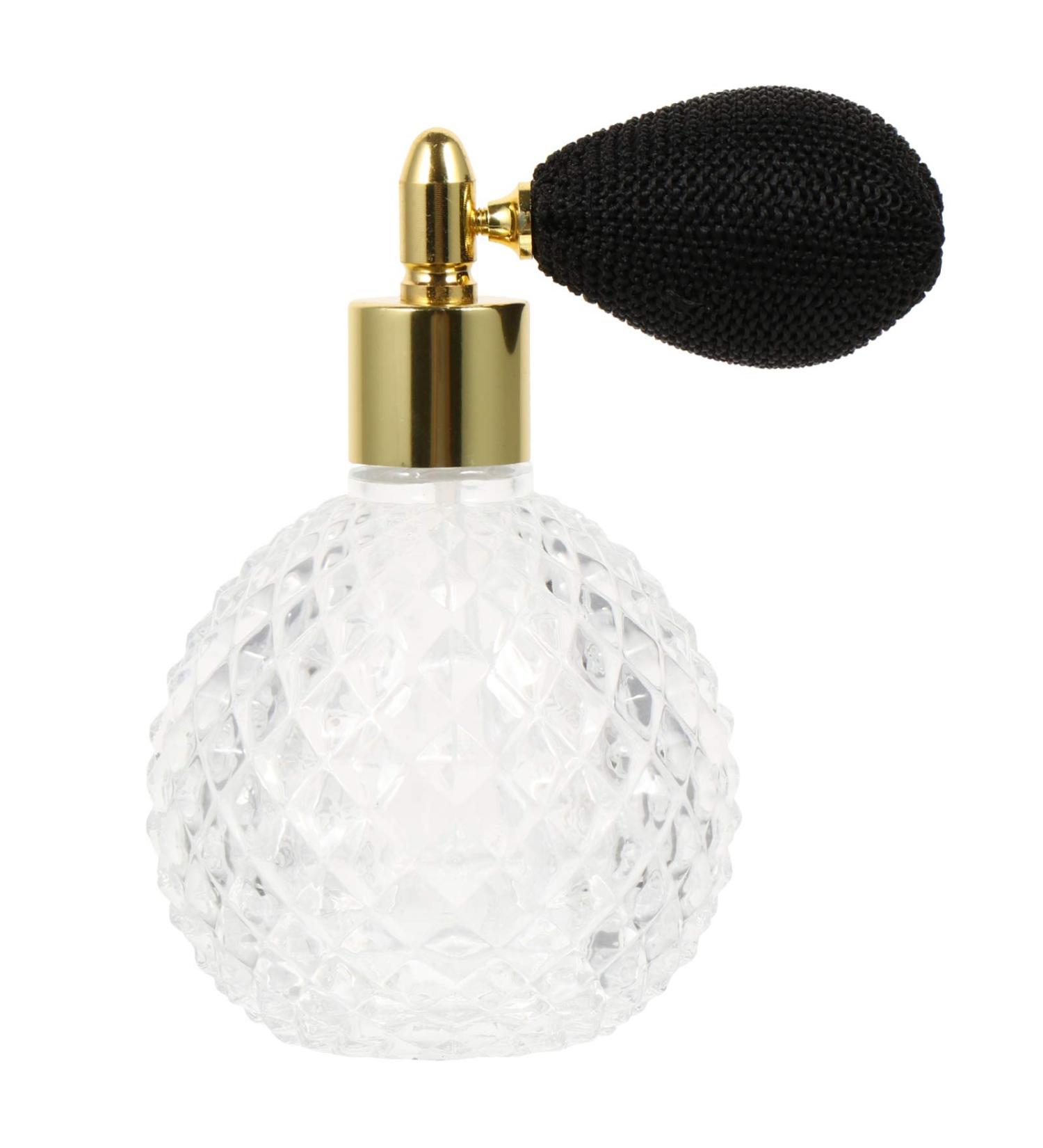 100ml Vintage Glass Perfume Bottle Perfume Spray Refillable Spray Bottle Dispenser with for Home Perfume Travel (Caps in Random Colours) - Buy Online on GoSupps.com