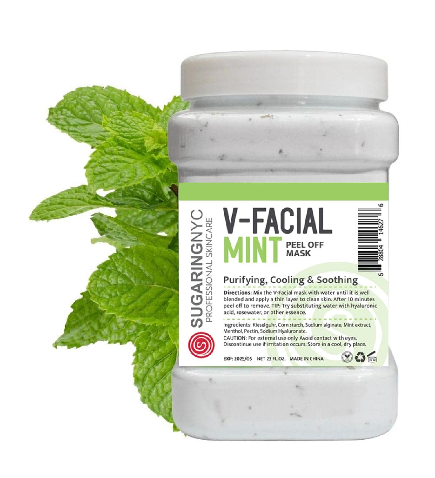 Vajacial Jelly Mask Peel-Off Mask for Bikini & Underarms | Fresh Mint | 23oz Professional Size by Sugaring NYC | International Shipping Available - Buy Online on GoSupps.com