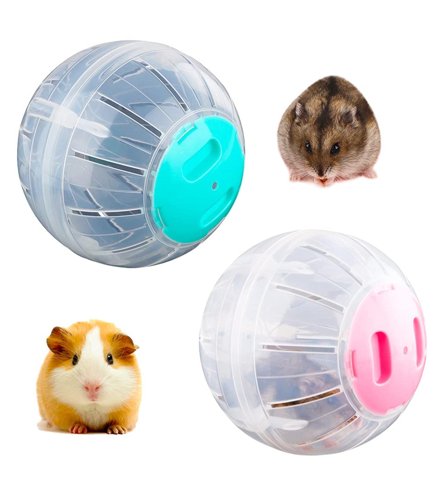 VTurboWay 2 Pcs Hamster Running Ball Plastic Exercise Ball Hamster Useful Transparent Mini Training Ball (Dia: 4.7 inch) - Buy Online on GoSupps.com