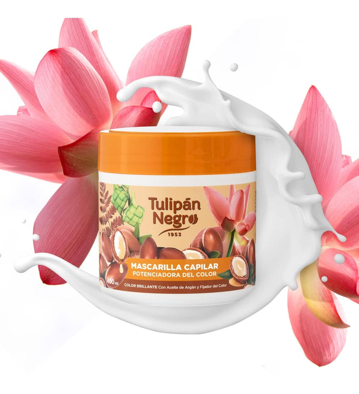  TULIPAN NEGRO Black Tulip Color Stimulating Mask with Argan Oil and Color Fixative 400 ml - Buy Online on GoSupps.com