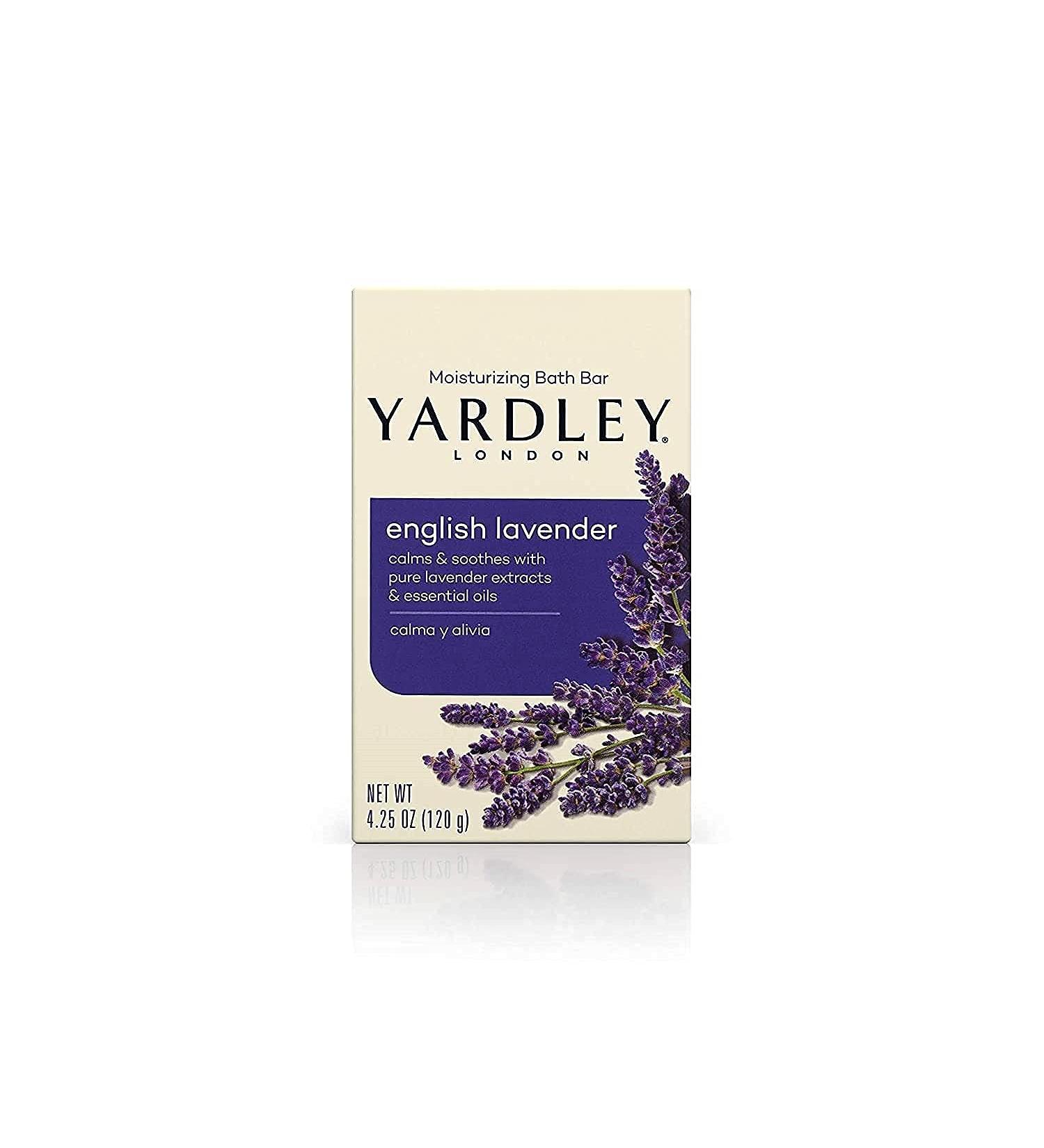 Buy Yardley London English Lavender Bath Bar 4.25 OZ - Naturally Moisturizing - Pack of 2 | Save on International Shipping - Buy Online on GoSupps.com