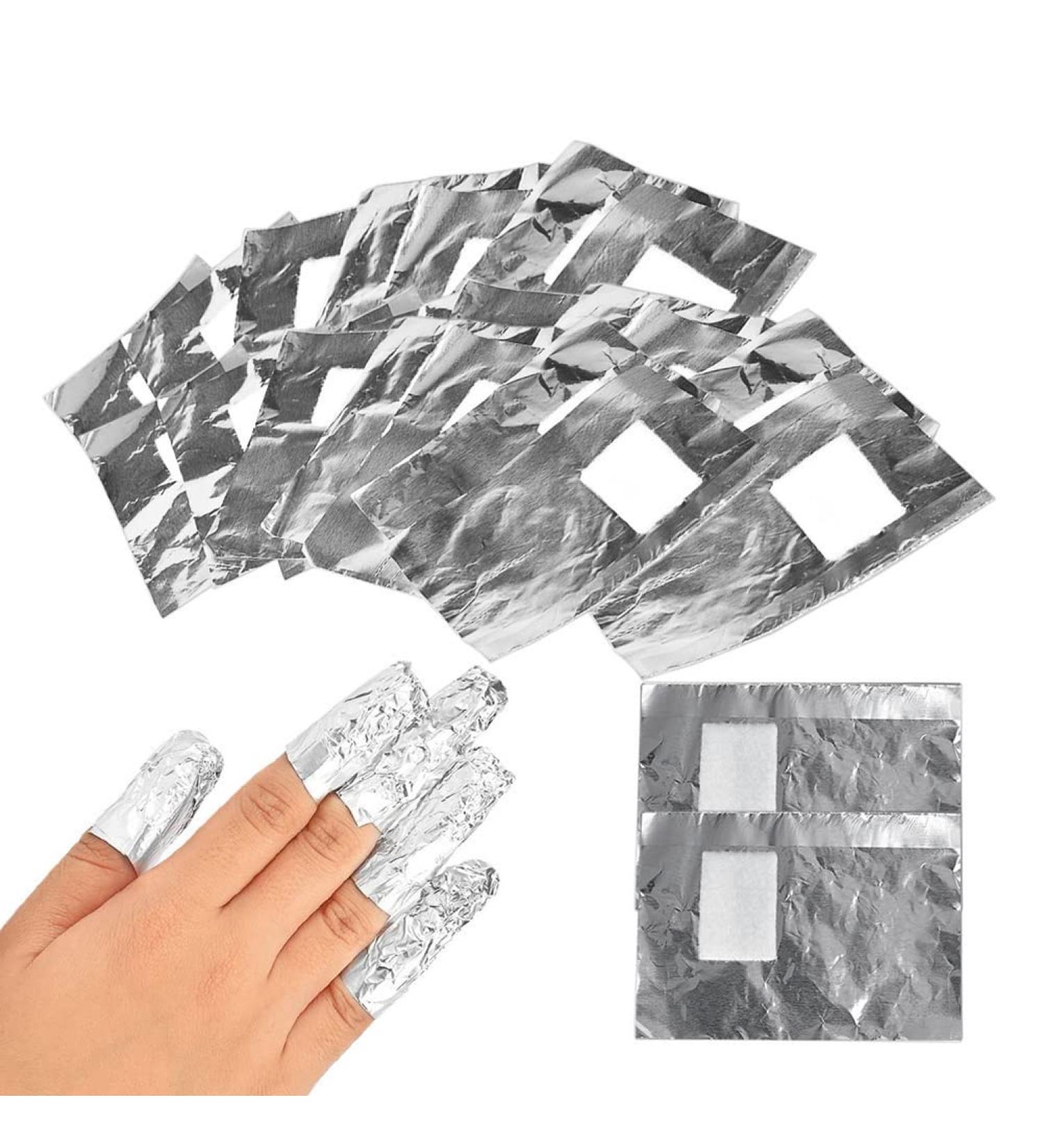 Akoak 100pcs Aluminium Foil Nail Polish Remover Wraps - Soak Off Acrylic Gel Removal Tool - Buy Online on GoSupps.com
