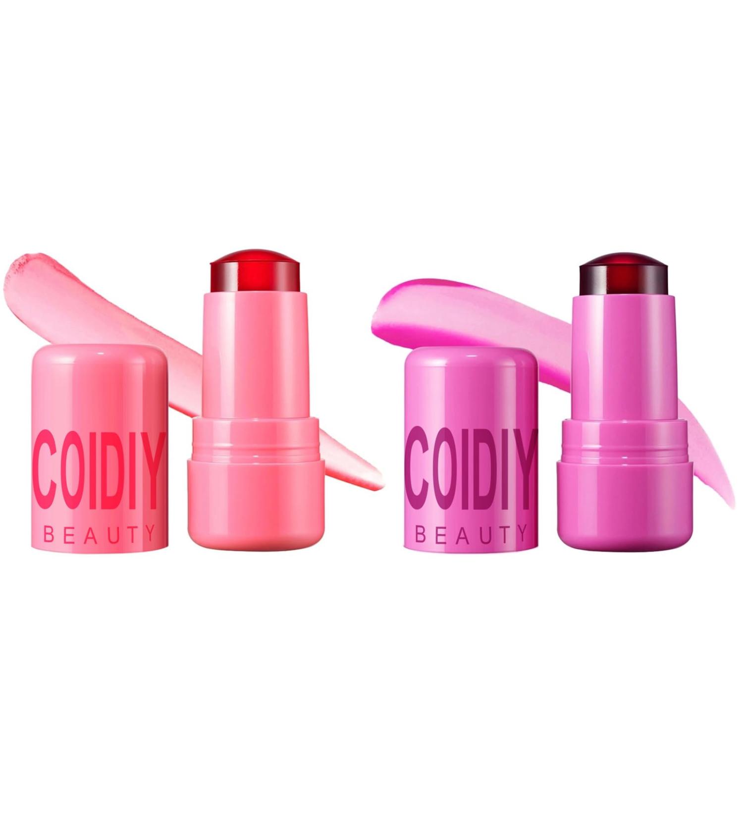 2 PCs Water Jelly Tint Blush & Lip Stain | Multi-Use Cruelty-Free Jelly Gloss - Vivid Color & Moist Watercolor Effect - Buy Online on GoSupps.com