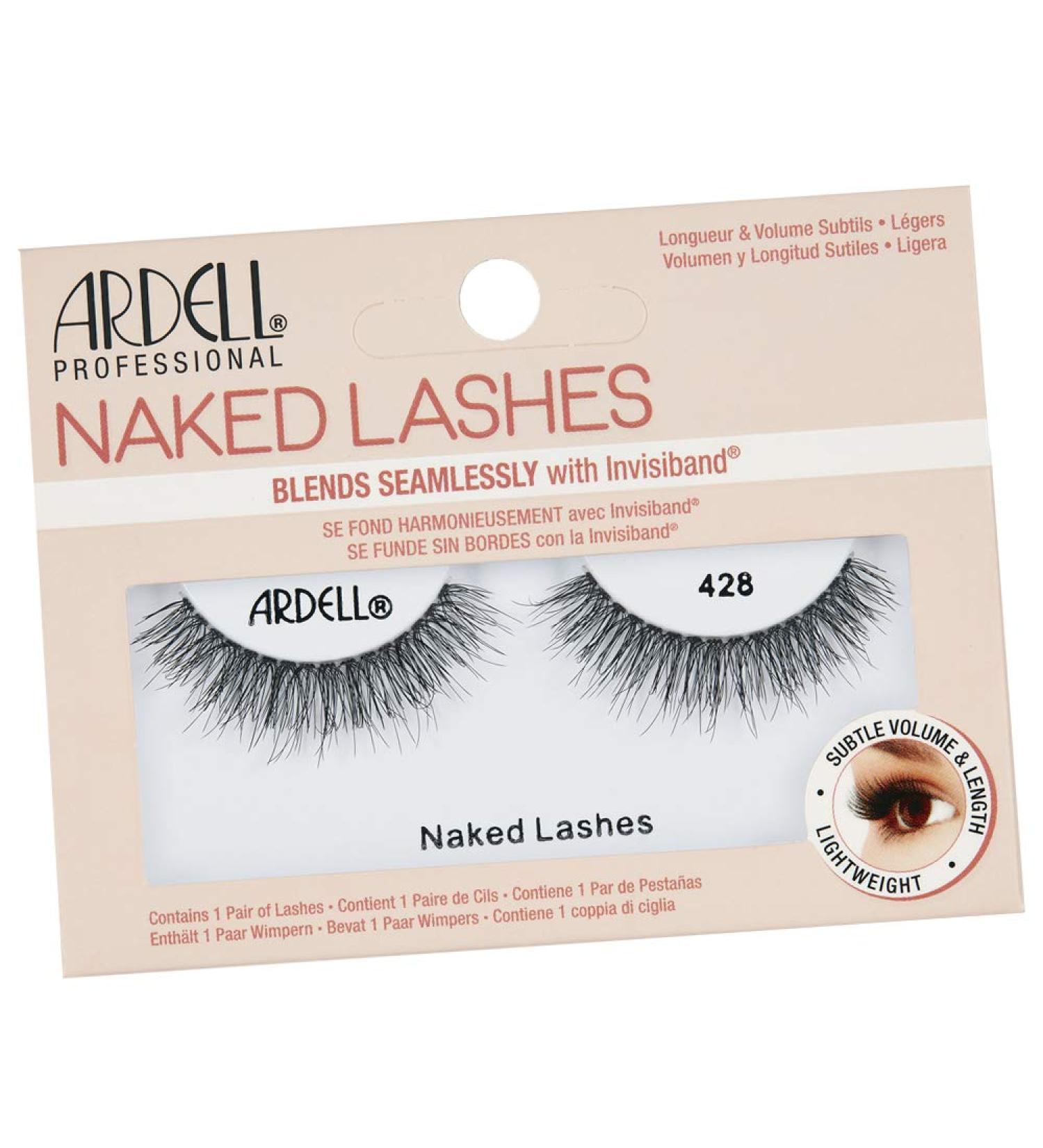 Ardell naked lashes real hair eyelashes 428-1 pairs of artificial eyelashes of course made of real hair vegan reusable |Natural fake lashes for gluing