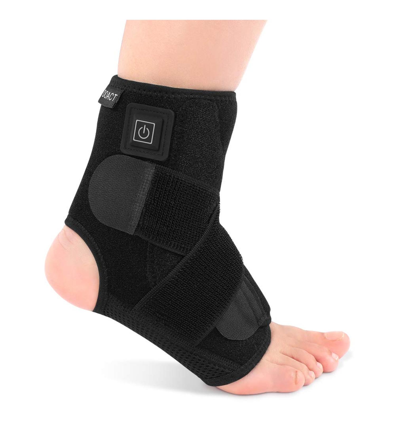 USB Heated Ankle Support Brace - Winter Warm Wrap for Arthritis Relief & Fatigue - 3 Adjustable Heat Levels - Buy Online on GoSupps.com