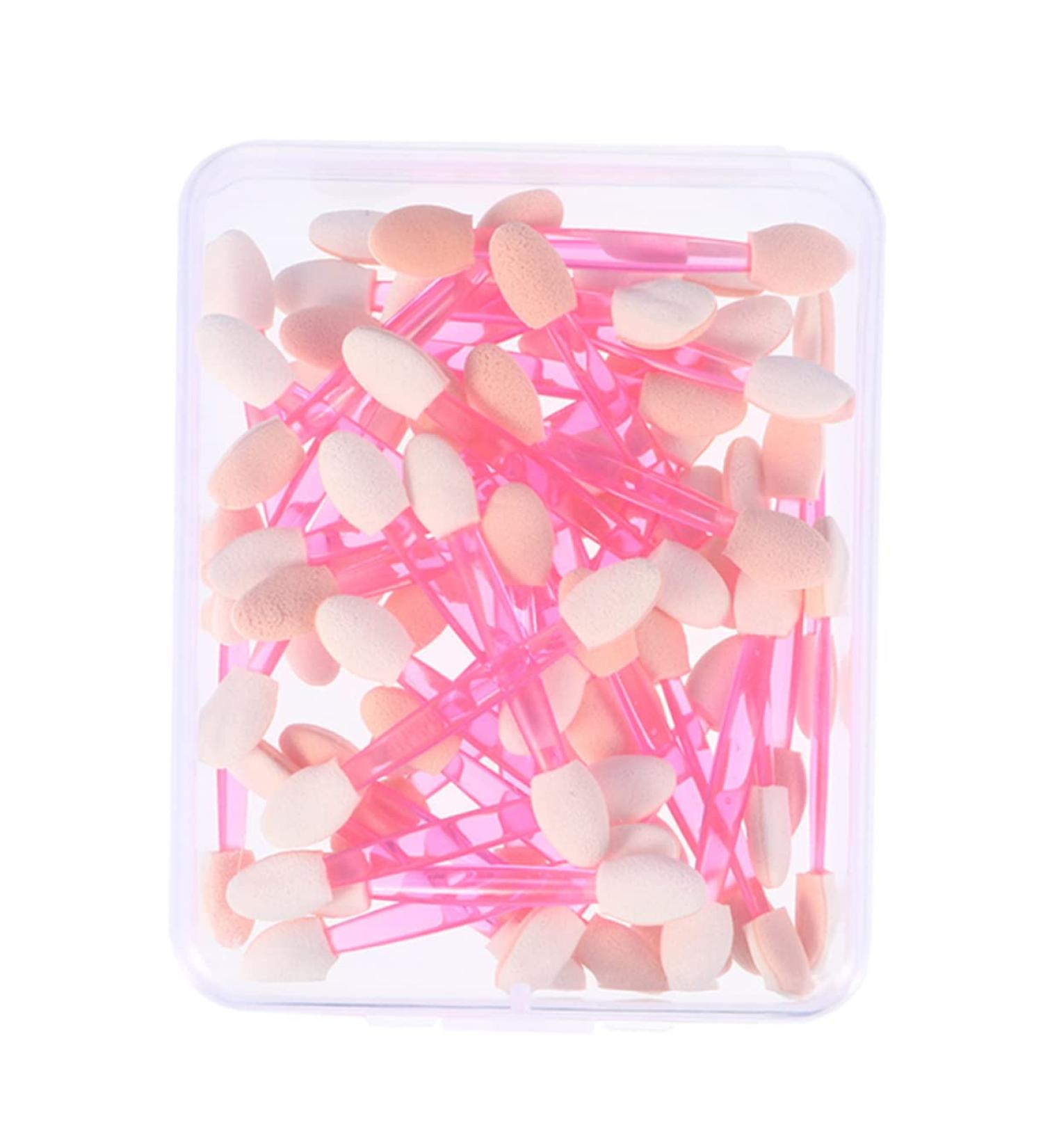 Angoily 50pcs Double Ended Eyeshadow Brush Eyeshadow Stick Dual Sided Eyeshadow Sponge Woman Makeup Tools - Buy Online on GoSupps.com