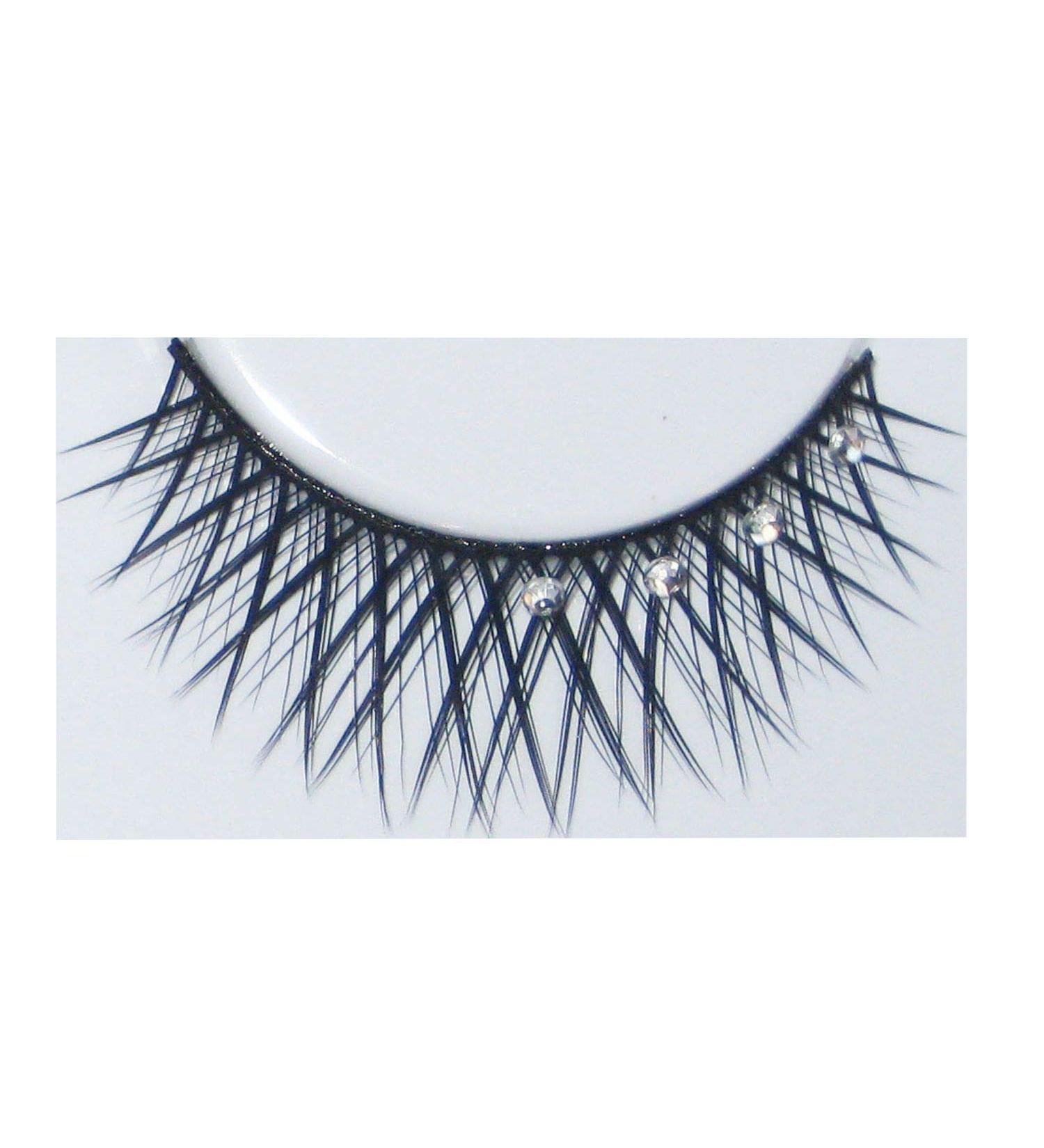 Eulenspiegel 000939 Artificial Eyelashes with Rhinestones & Glue - Perfect for Carnival & Theme Parties - Shop Now! - Buy Online on GoSupps.com