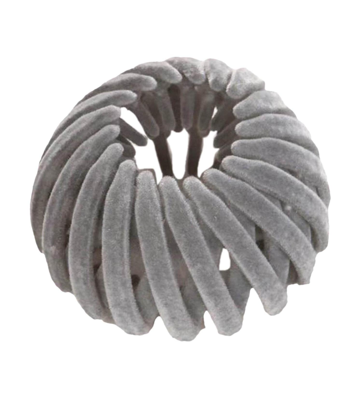 Birds Nest Hair Clip - Velvet Expandable Bun Fixed Hair Claw | Retractable Ponytail Holder Hairpin Buckles Hair Bun Maker Bun Clip Accessories for Women and Girls Tosier Light Gray - Buy Online on GoSupps.com