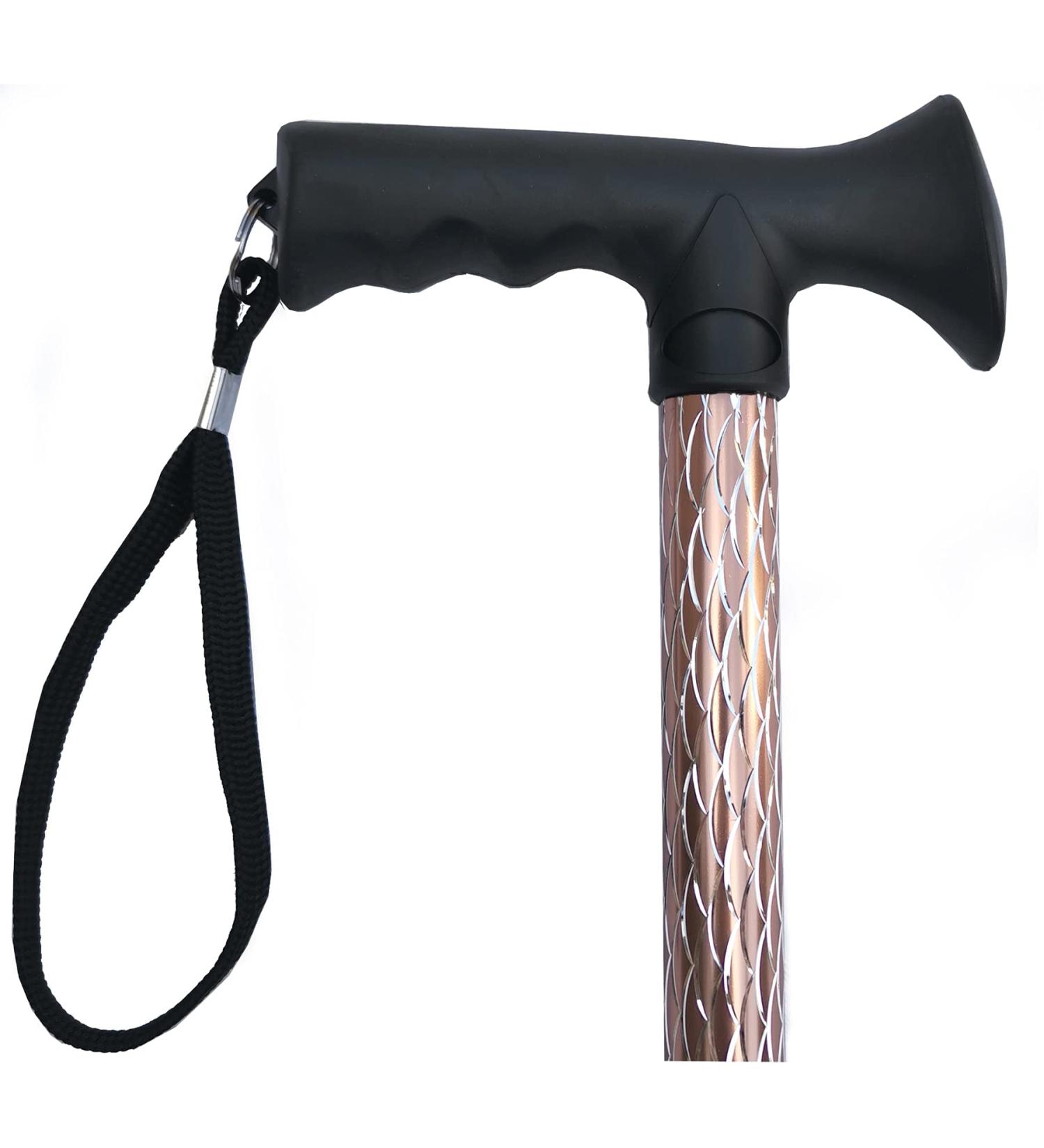 Luxury Ladies Engraved Etched Adjustable Walking Stick Cane with Soft Grip Gel Ergonomic Handle for Women - 25.5 35.5 Engraved Rose Gold - Buy Online on GoSupps.com