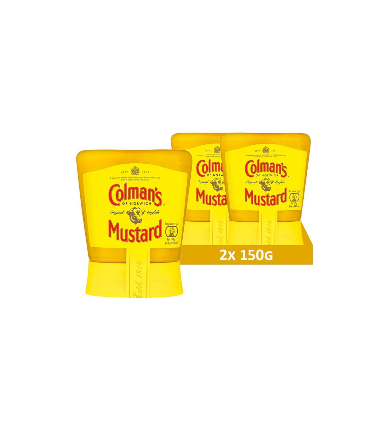 Colman's Original English Mustard Tube - Finely Ground Mustard (2 x 150g) | International Shipping Available - Buy Online on GoSupps.com
