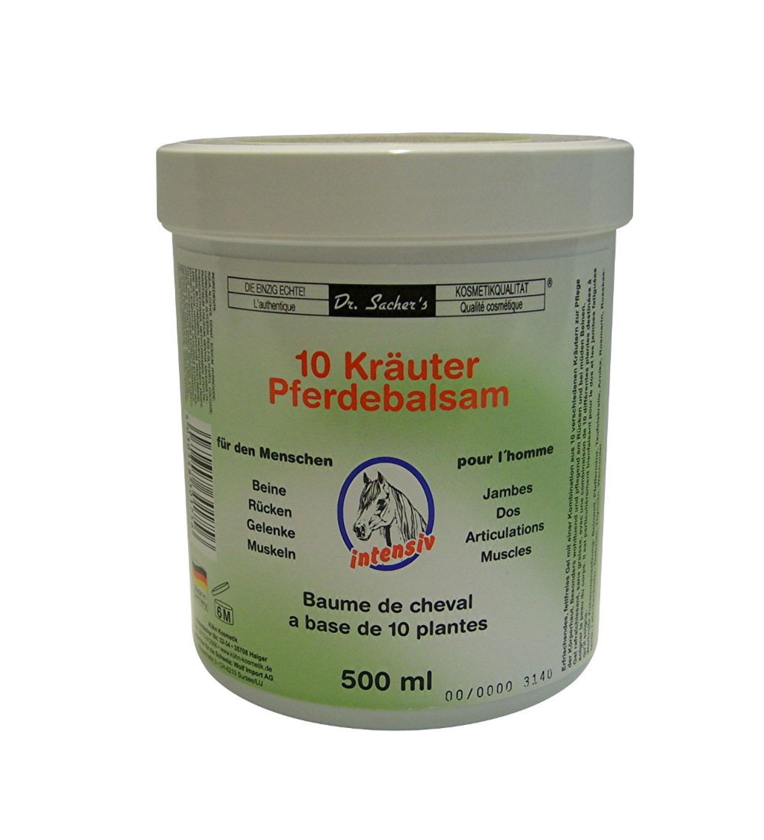 10 Herbal Horse Balm by Dr. Sachers (500ml)
