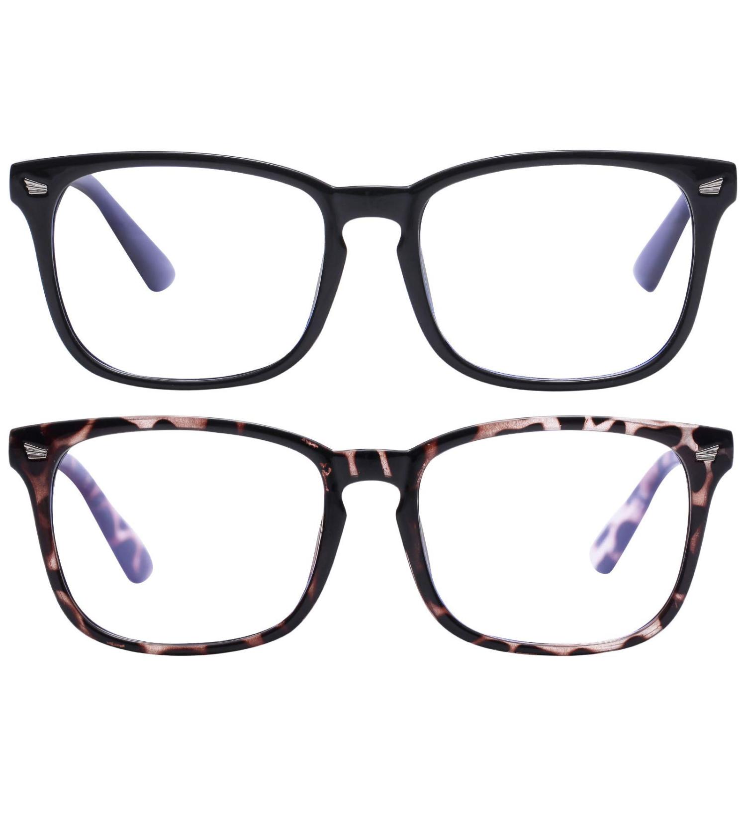 Square Nerd Blue Light Blocking Reading Glasses 1.25 Leopard/Black - Unisex Anti-Blue Ray Eyeglasses - Buy Online on GoSupps.com