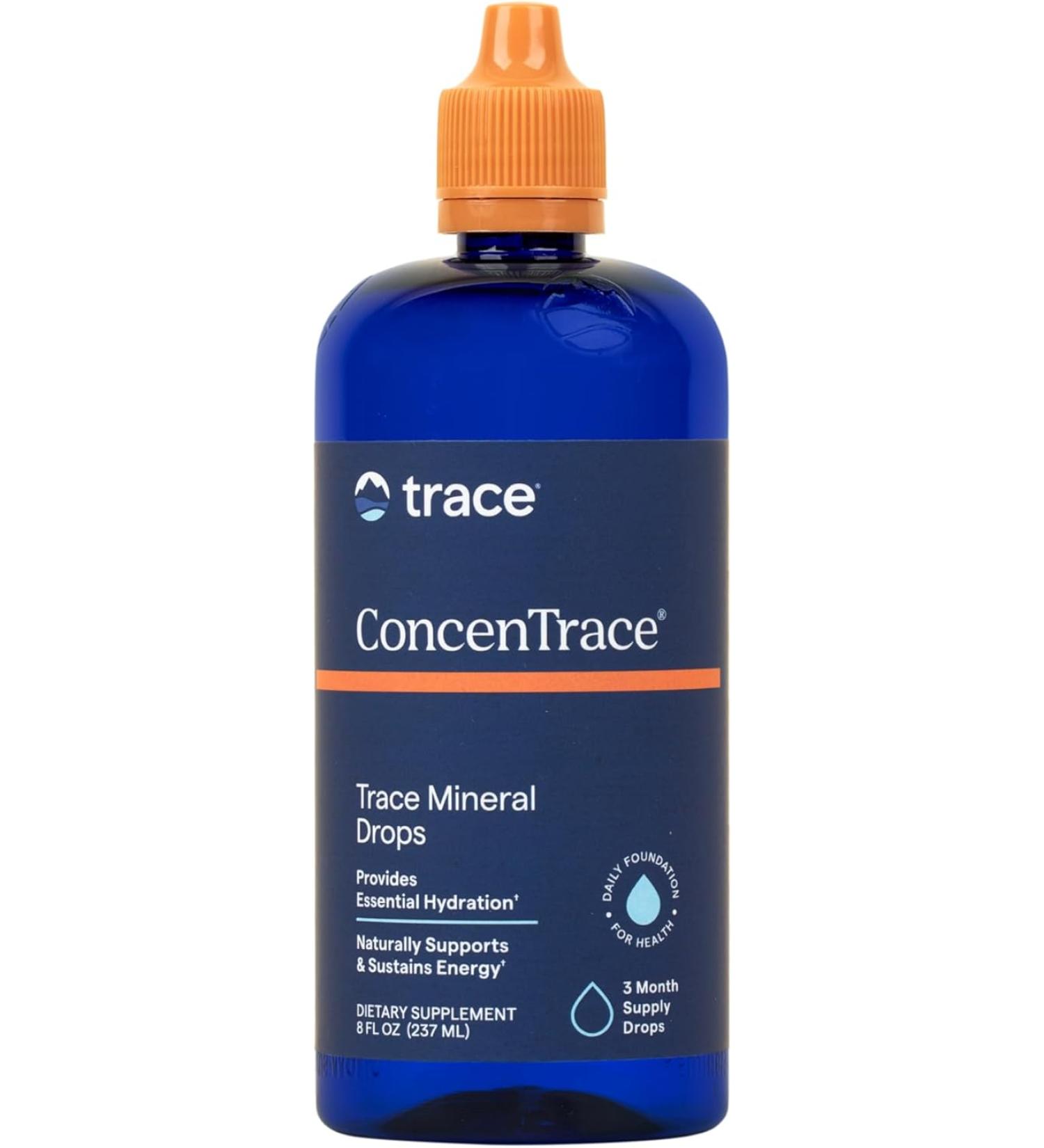 Trace Minerals Research ConcenTrace Trace Mineral Drops 8 fl oz - Optimal Mineral Supplement - Buy Online on GoSupps.com