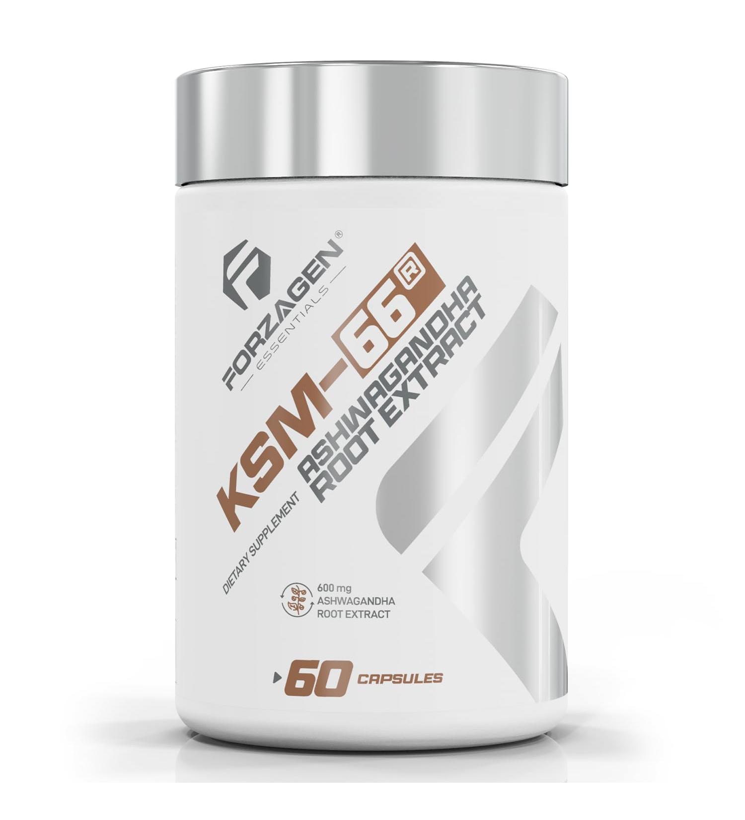 Forzagen KSM-66 Ashwagandha Root Extract Capsules 600mg 60 Count - Buy Online on GoSupps.com