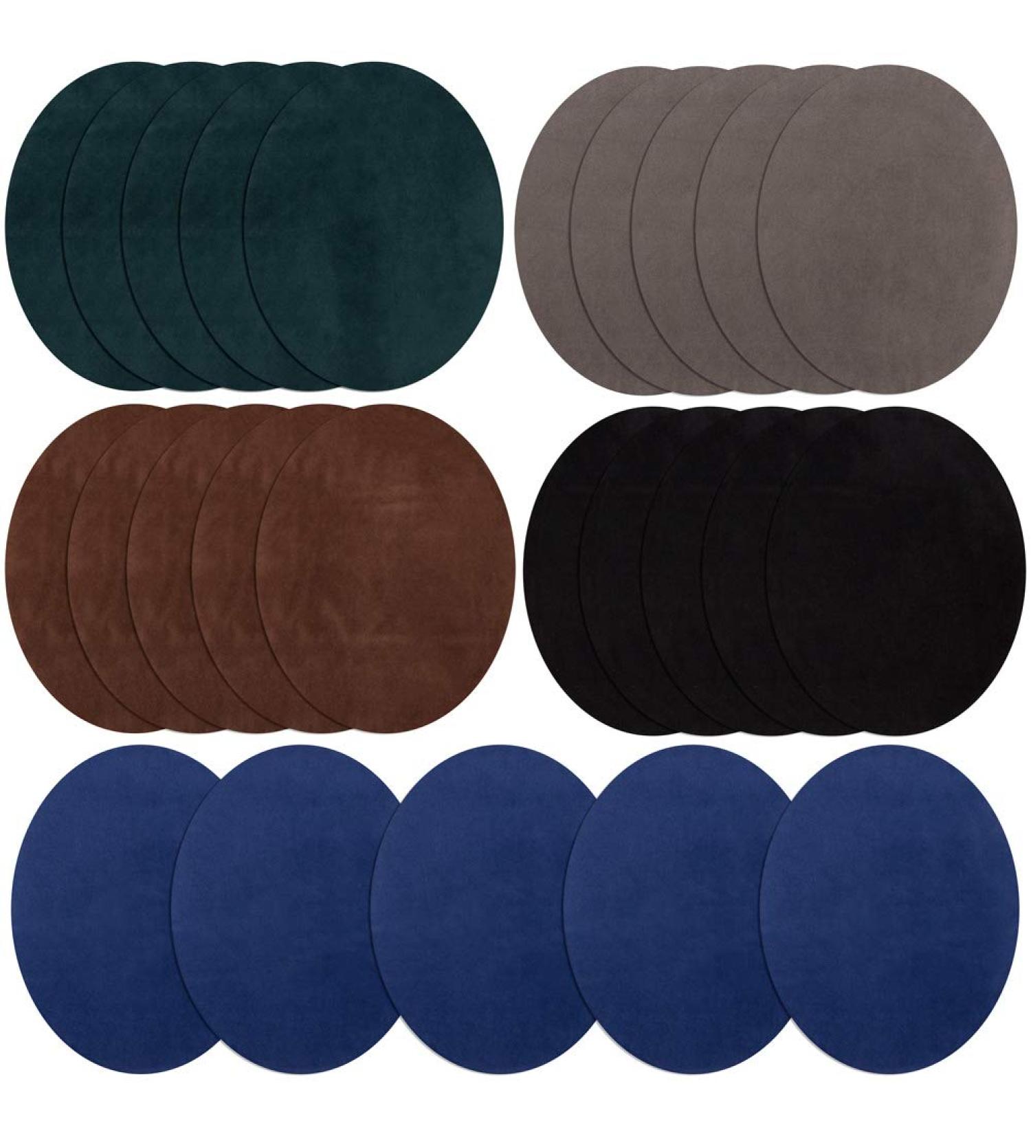 Iron On Patches 25 Pieces  Repair Patches 5 Colors Oval Suede Cowhide Elbow Patches Elbow Knee Iron-on Velvet Patches for Sweater Repair Crafts Repair Kit for Clothing Jeans 5 Dark Color - Buy Online on GoSupps.com