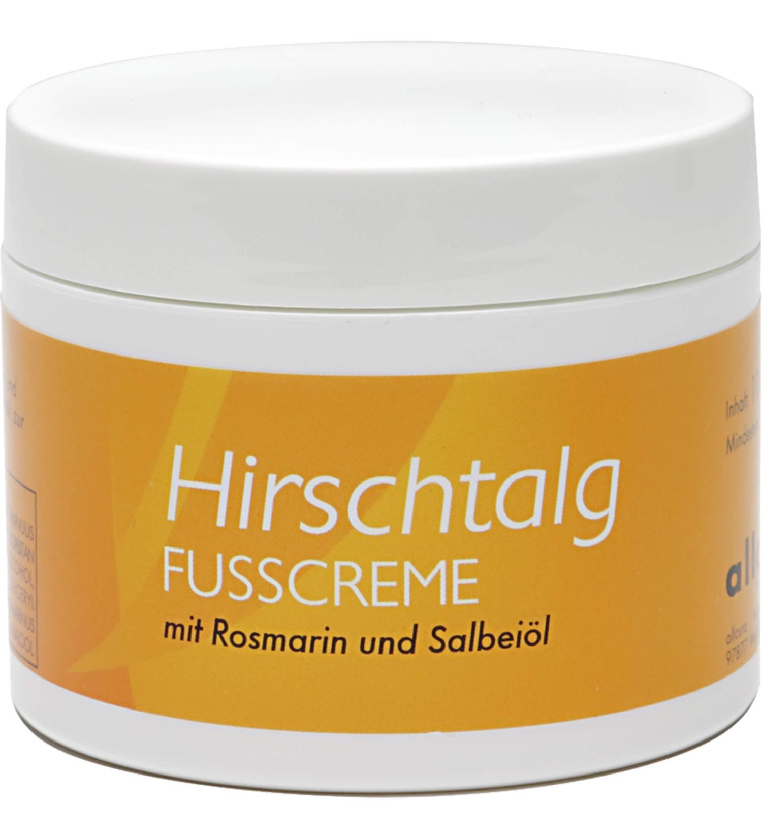 Allcura Hirschtalg Fusscreme mit Rosmarin und Salbei l 100 ml Cr me