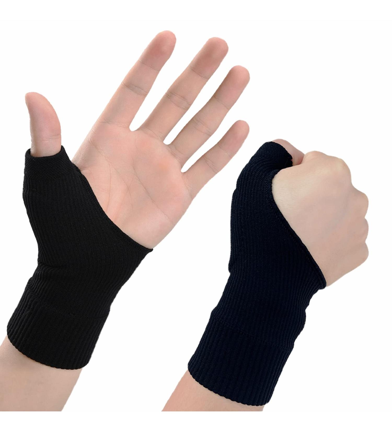 Wrist Thumb Arthritis Gloves (2Pcs) - Compression Sleeves with Gel Pad for Arthritis and Carpal Tunnel - Breathable Fingerless Gloves for Men & Women - Buy Online on GoSupps.com